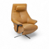 Poltrona Elétrica Aslan – poltrona em couro camel com chaise elétrico e bateria de emergência