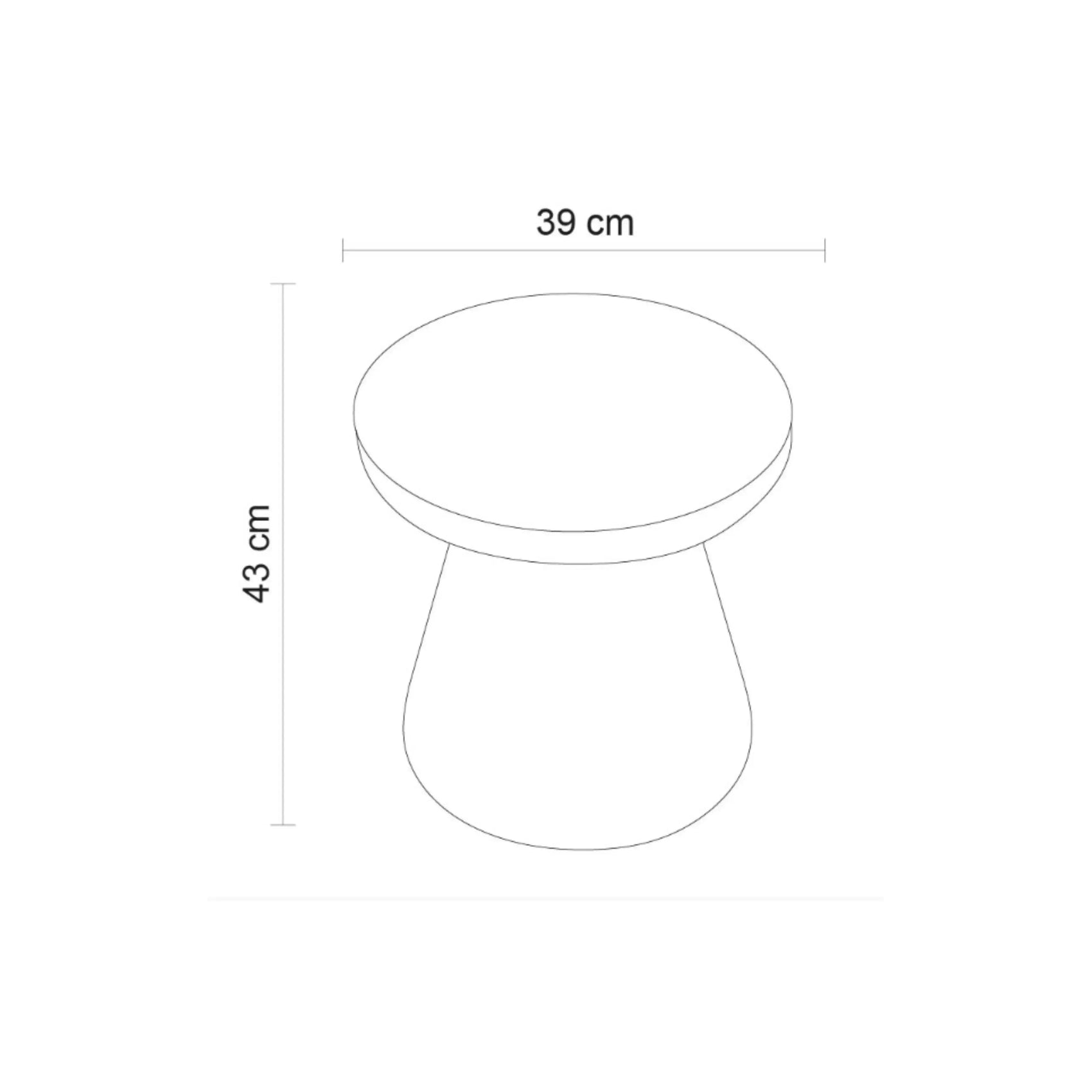 Puff Totem – puff decorativo com base cônica em revestimento bouclé