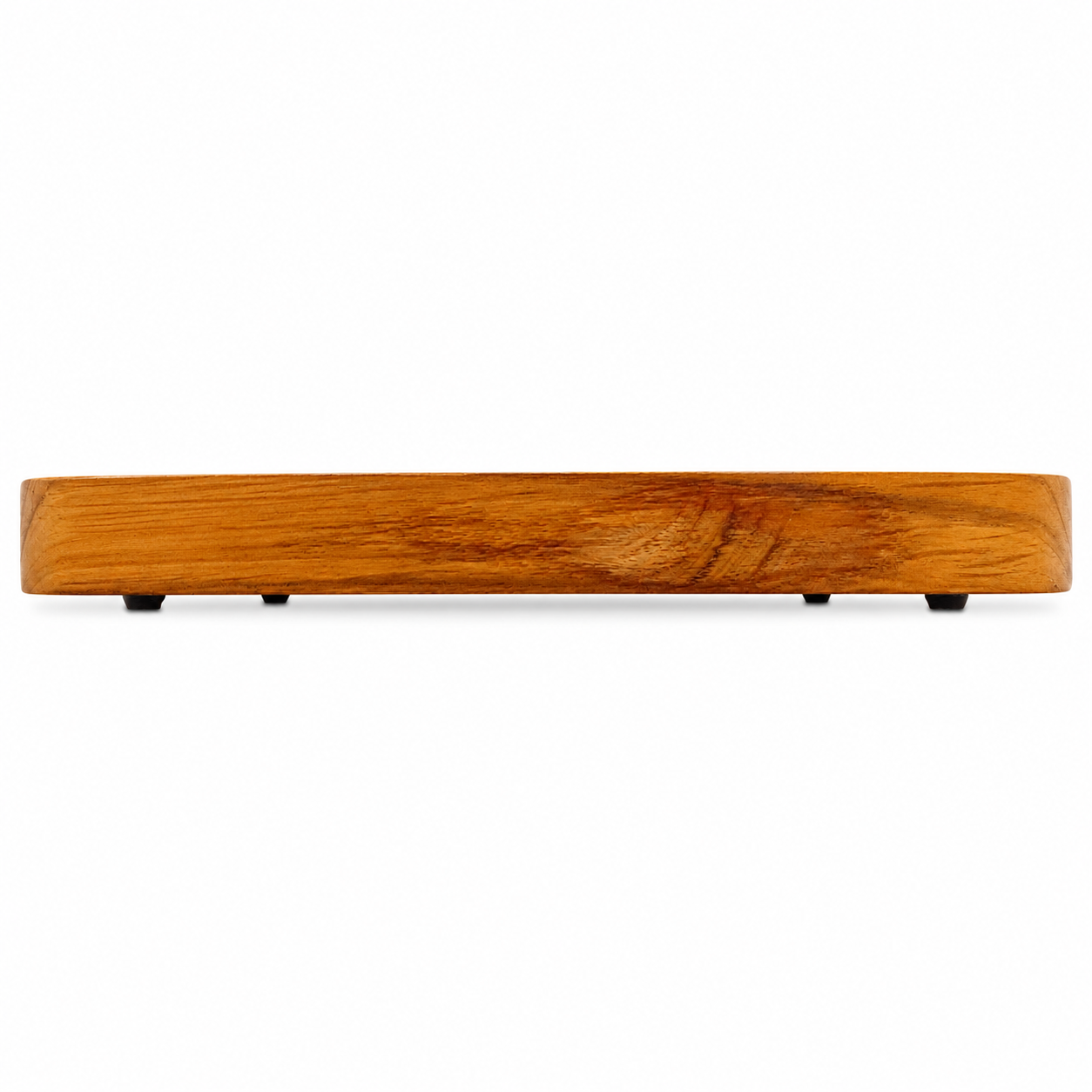 Tábua de corte de madeira teca com pés de silicone na base