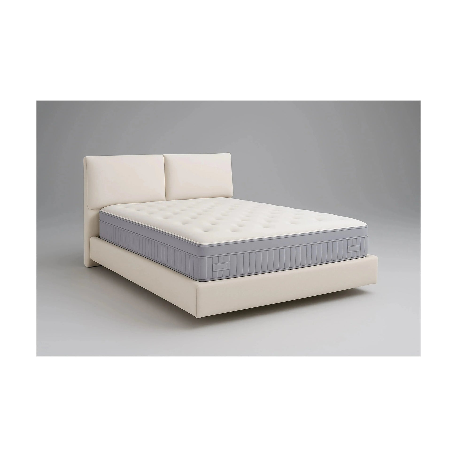 Cama Apollo em madeira maciça com cabeceira alta e design clean moderno