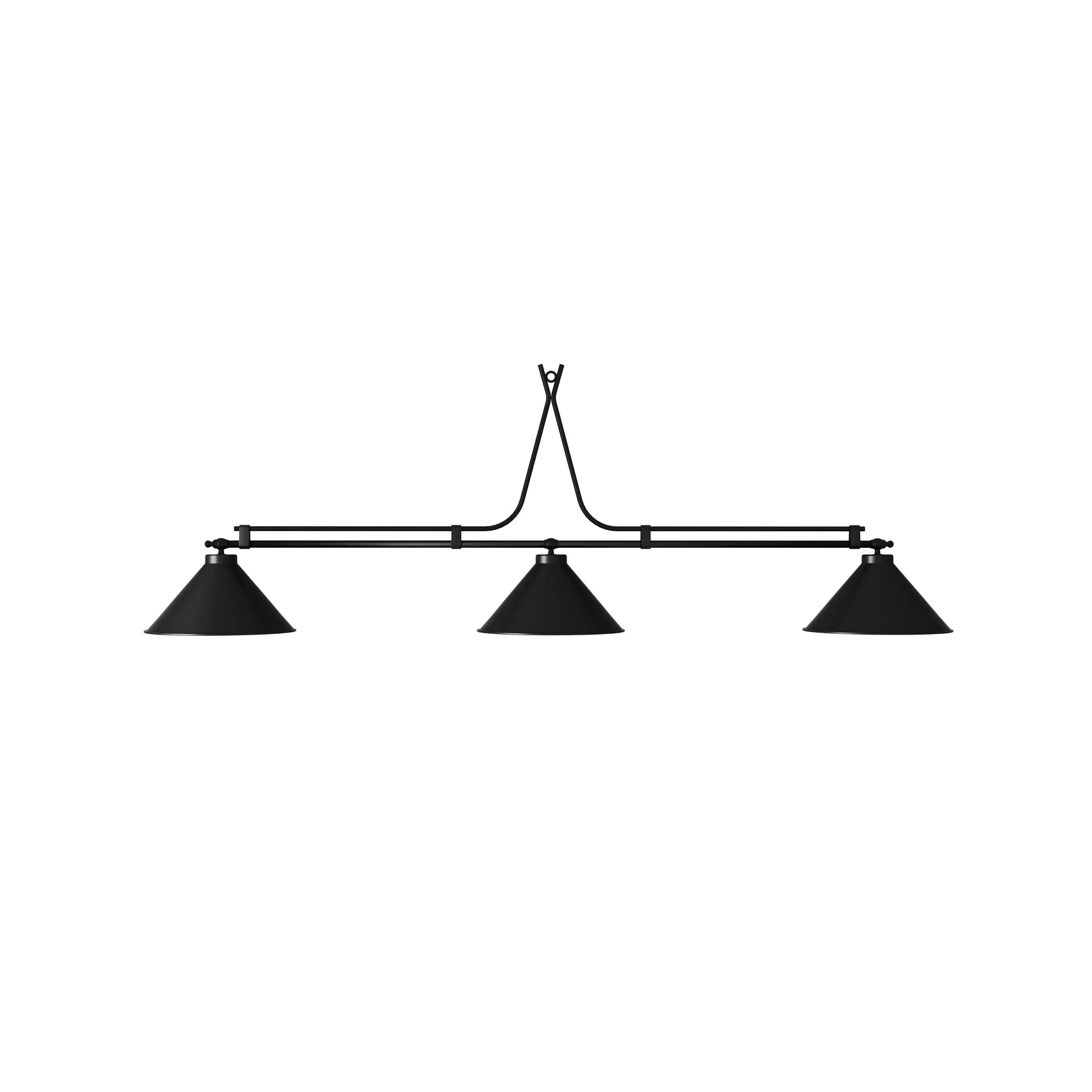 Pendente Atlântico 3 Cúpulas 200 cm – luminária pendente com design fluido e elegante