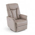 Poltrona Elétrica Atlas em couro taupe com modo balanço, chaise extensível e sistema lifting
