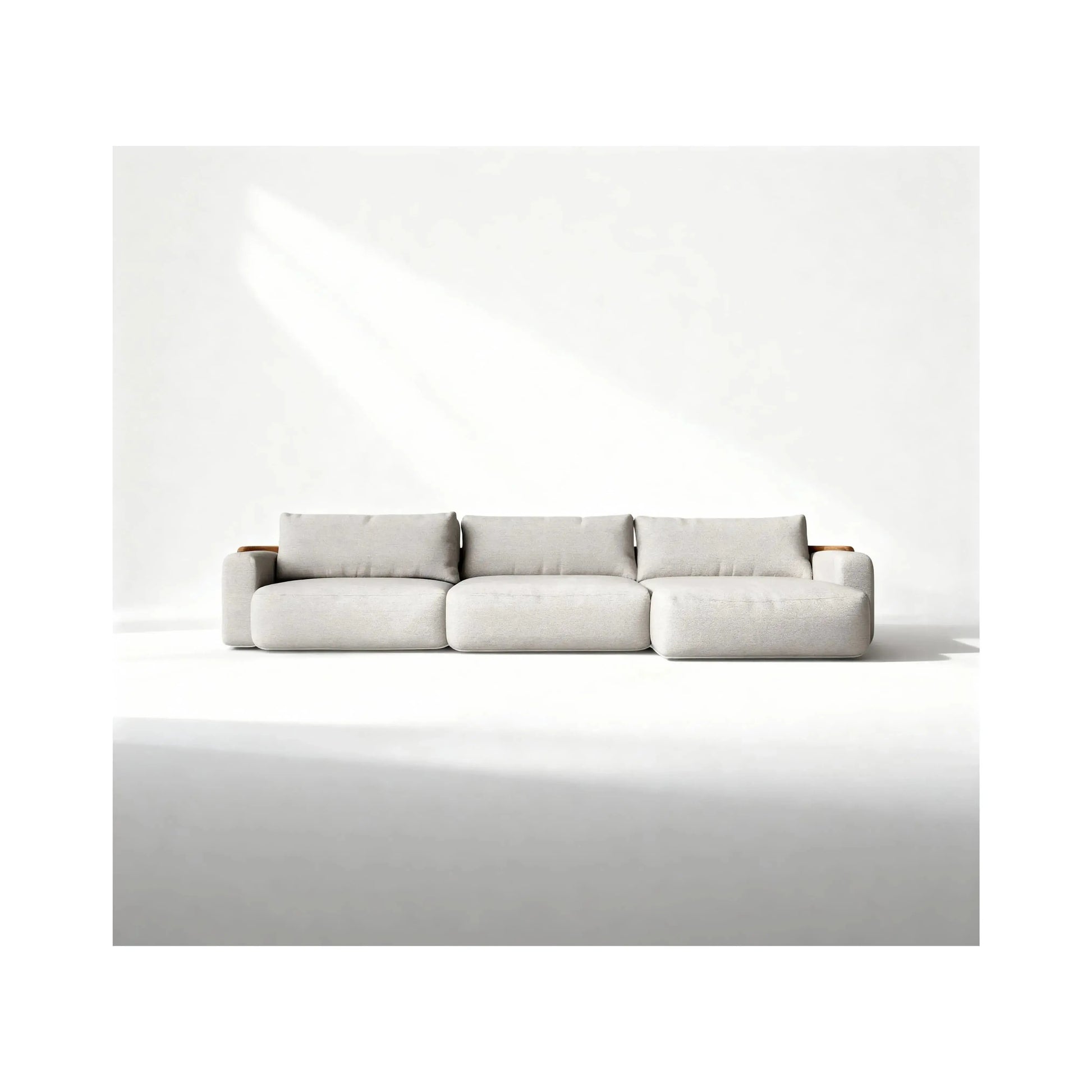 Sofá Cama Aurora 3 Assentos – sofá cama retrátil com trilhos metálicos e design elegante