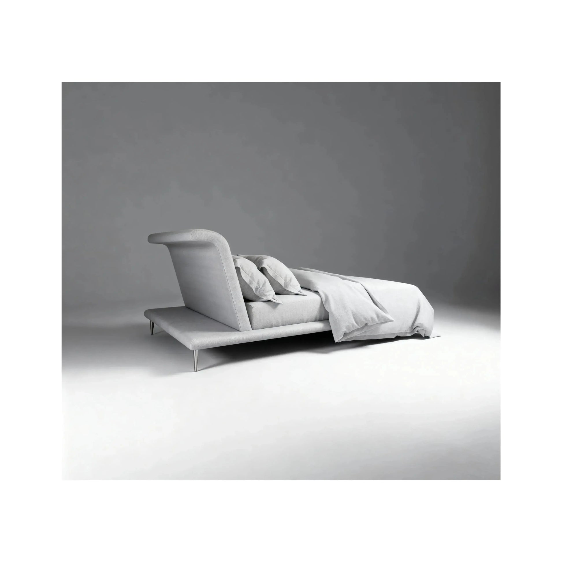 Cama Ayla – cama estofada com bordas arredondadas e design suave