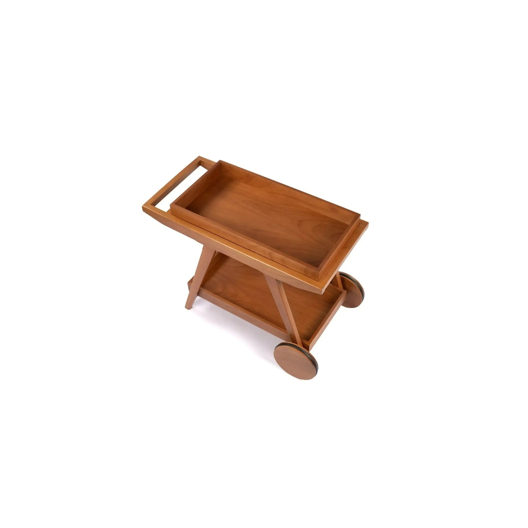 Bar Nassau – bar de sala com estrutura em MDF e bandejas em lâmina natural