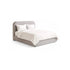 Cama Brio – cama estofada com design contemporâneo de linhas marcantes em linho ou bouclé