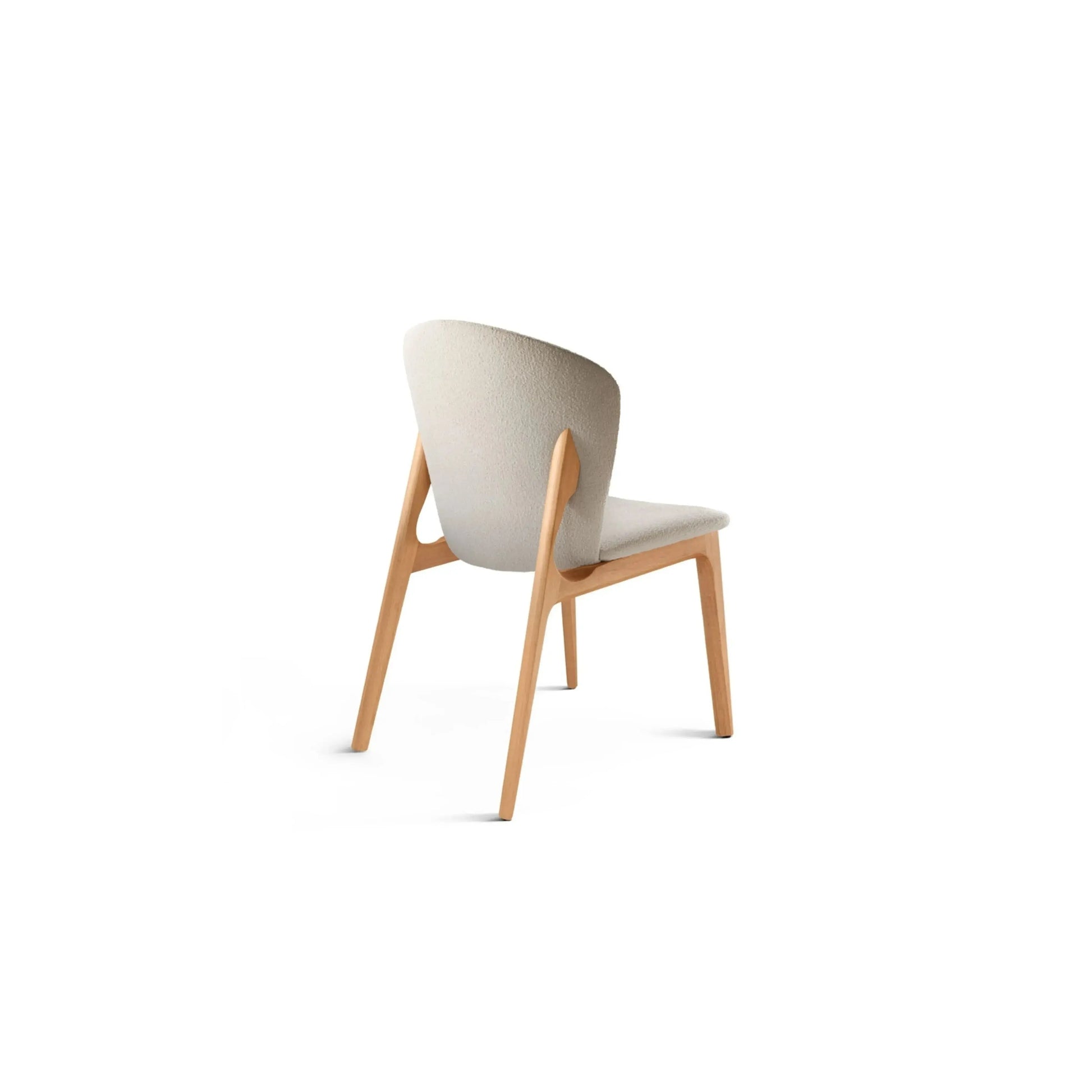 Cadeira Unique – cadeira de jantar estofada em linho com design contemporâneo e pés em madeira