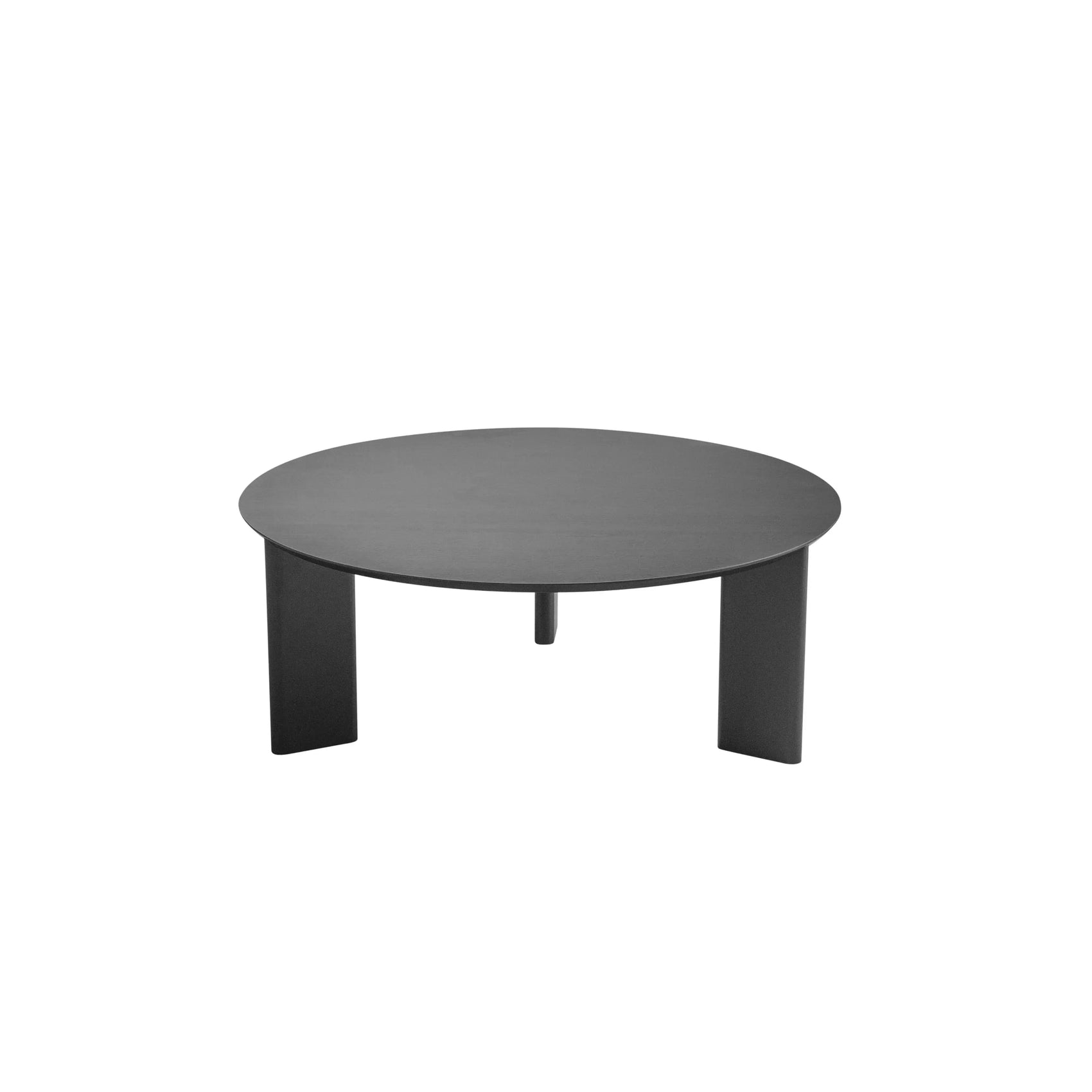 Mesa de Centro Caia Nero – mesa redonda com acabamento escuro Nero para sala de estar