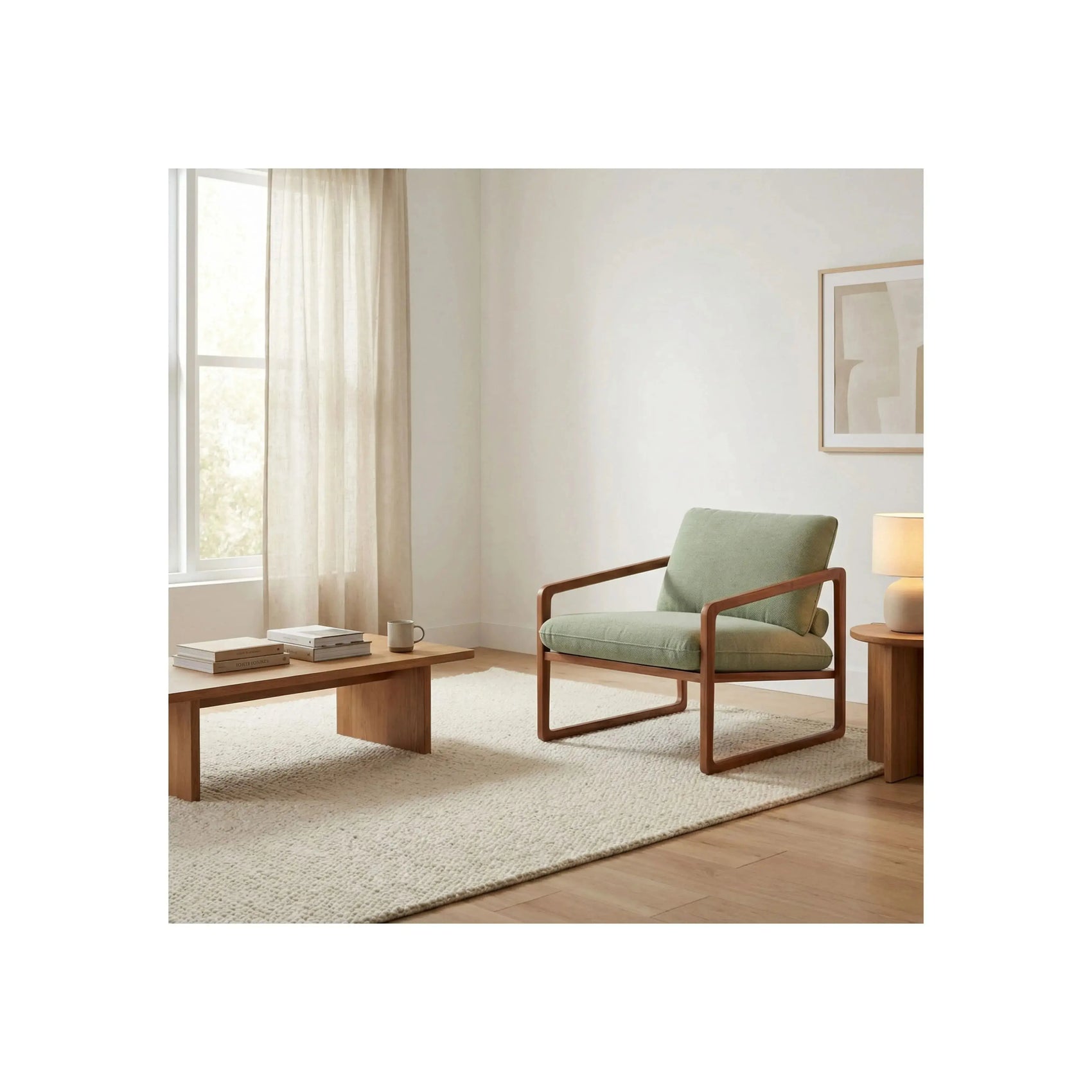 Poltrona Capri – poltrona com linhas curvas e estofamento de alta densidade