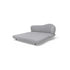 Cama Celeste – cama estofada com cabeceira curva orgânica de 100 cm