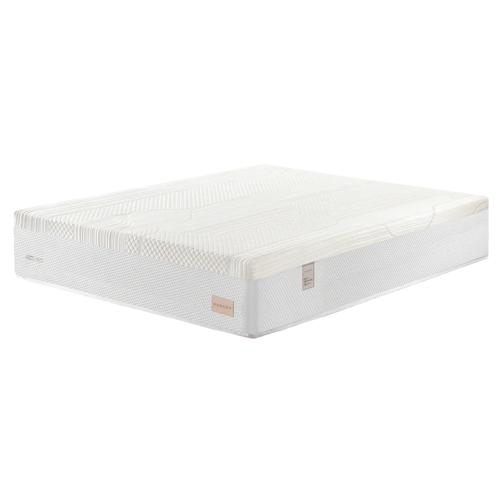 Colchão Azzano branco com capa matelassada e acabamento lateral