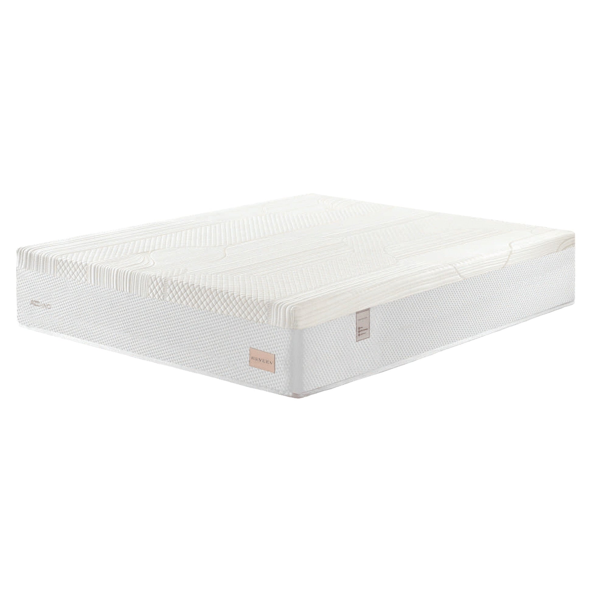 Colchão Azzano branco com capa matelassada e acabamento lateral