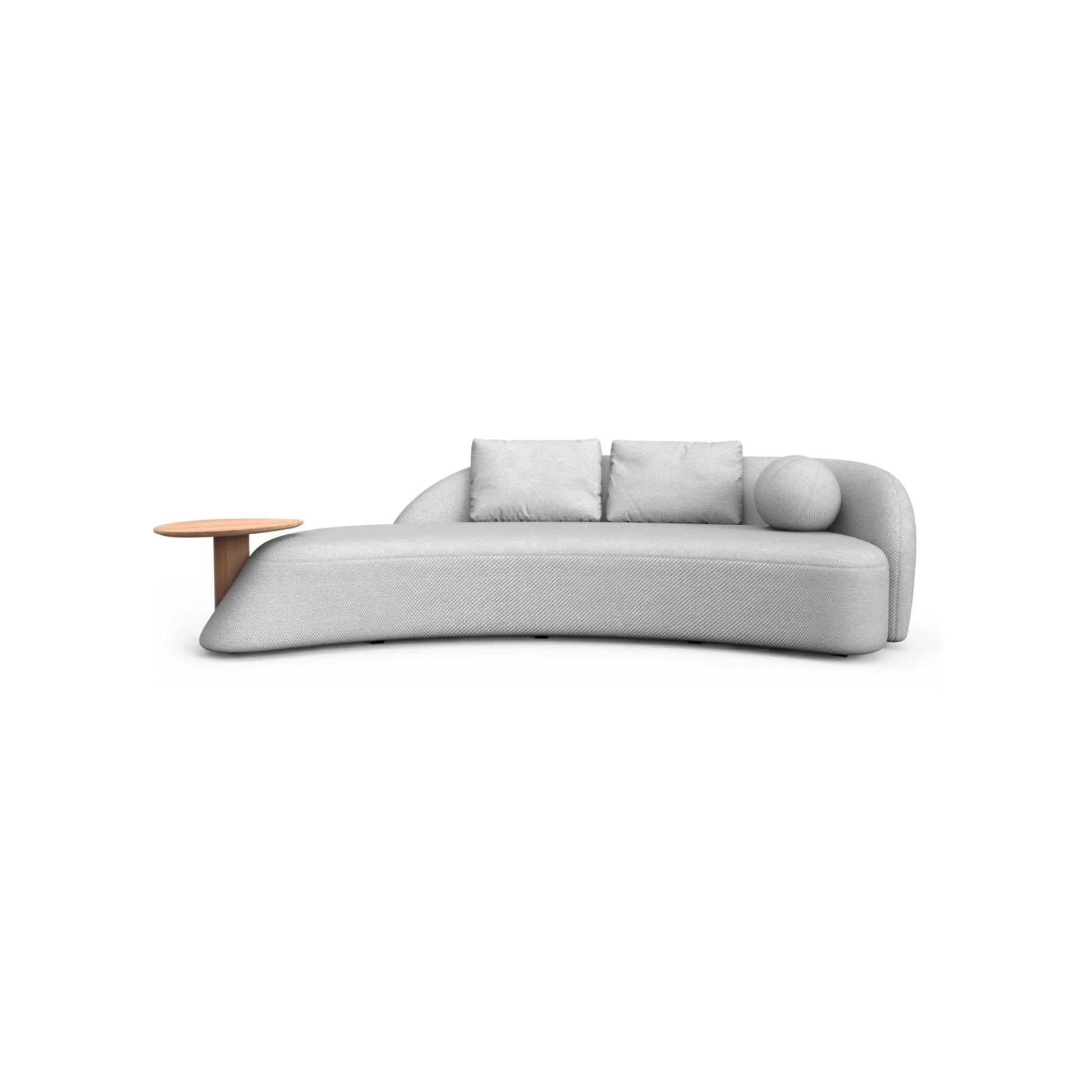 Sofá Coral Noa Living – sofá com mesa lateral em madeira integrada e design contemporâneo