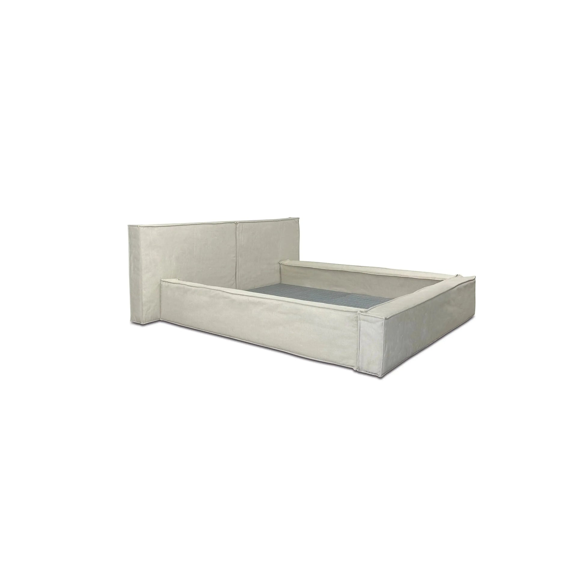 Cama Diana – cama estofada elegante com cabeceira de design marcante