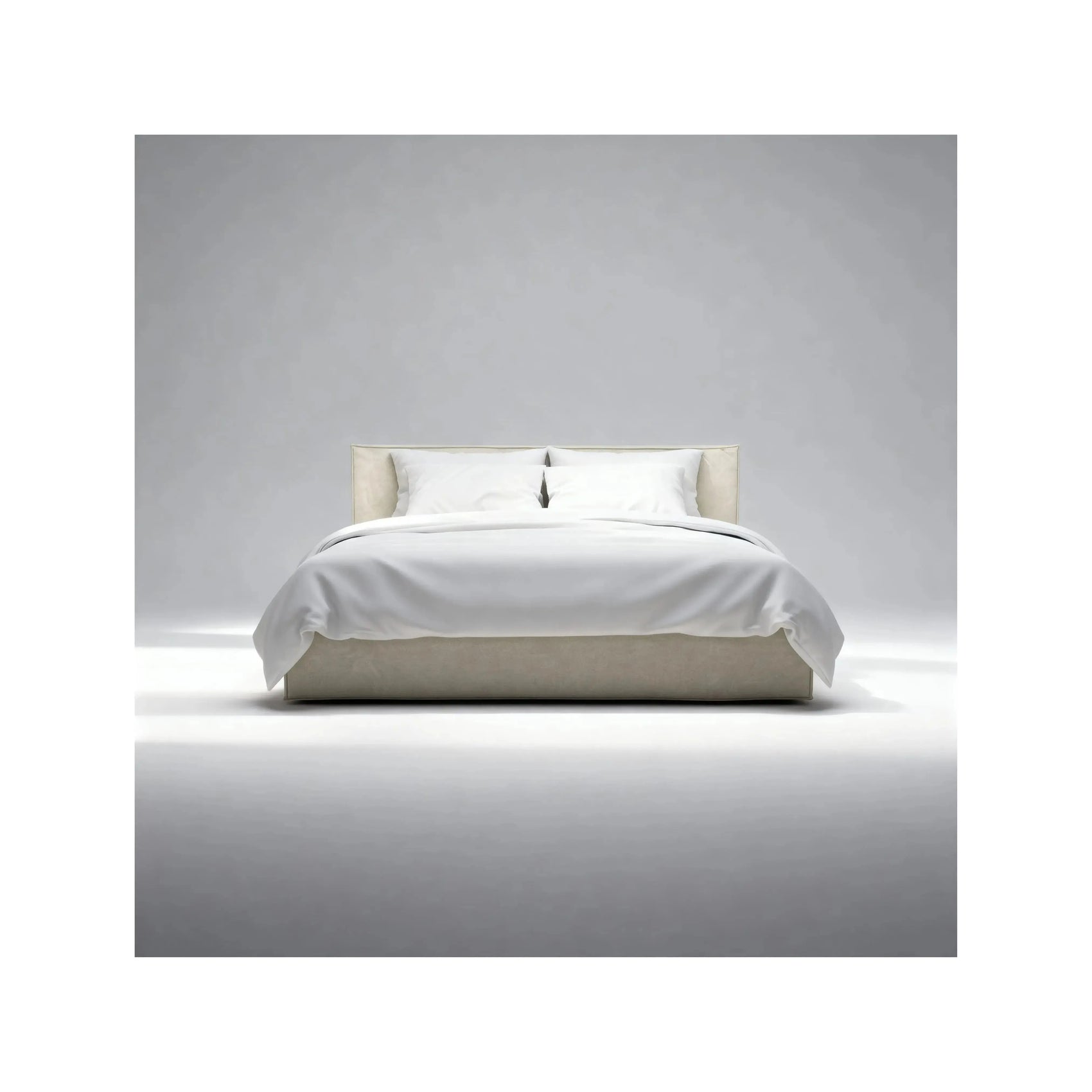 Cama Diana – cama estofada elegante com cabeceira de design marcante