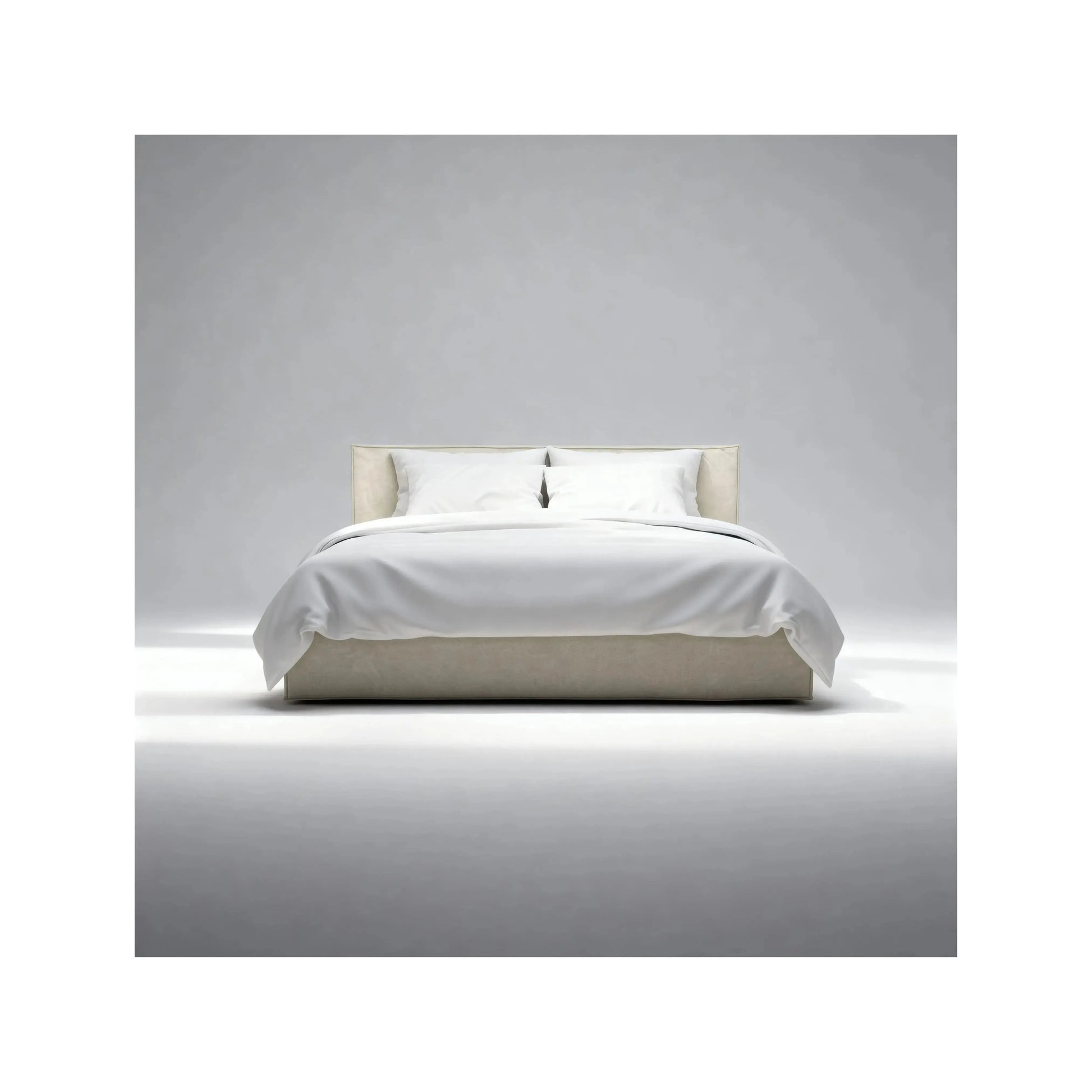 Cama Diana – cama estofada elegante com cabeceira de design marcante