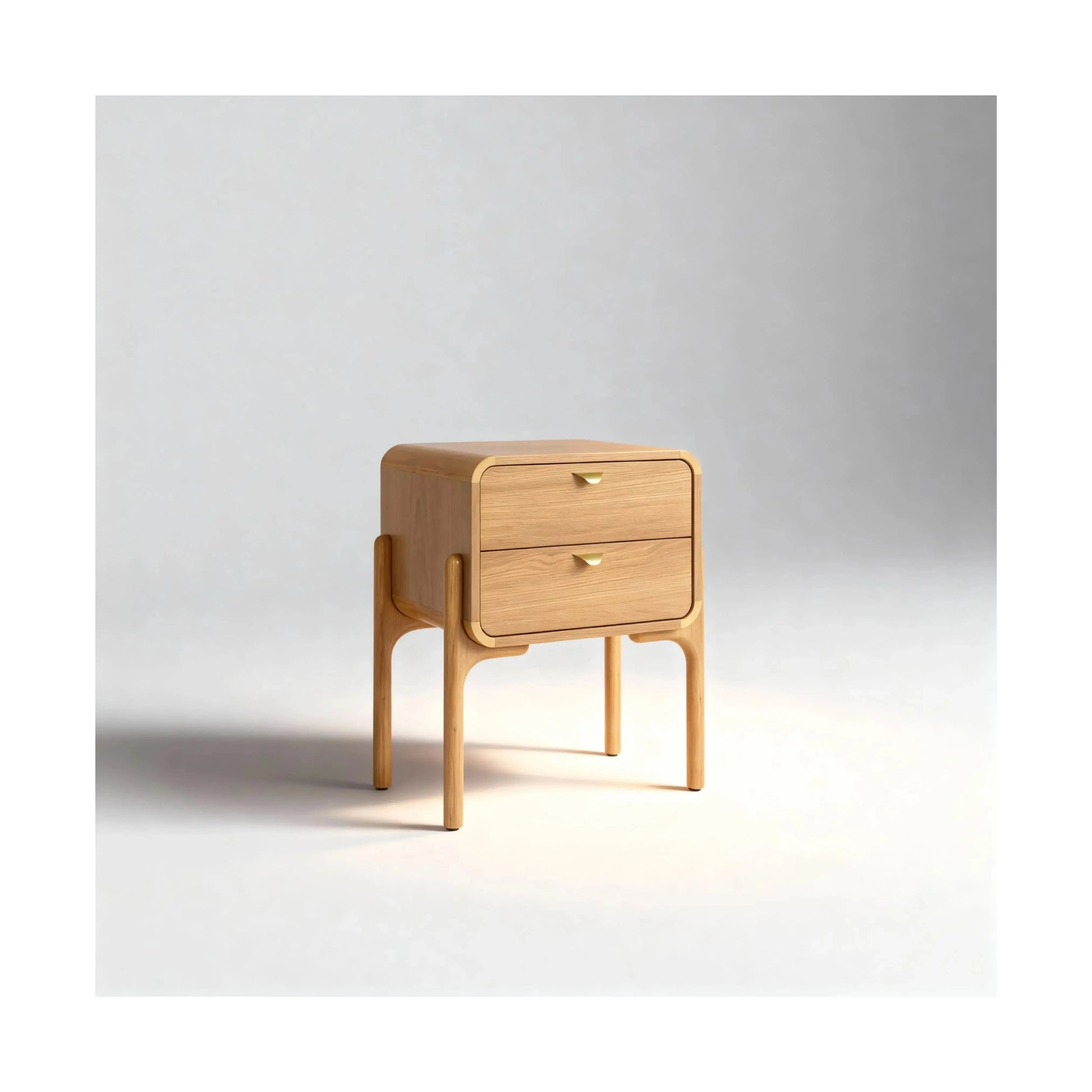 Mesa de Cabeceira Elise 2 Gavetas acabamento Hanover com design contemporâneo e linhas limpas