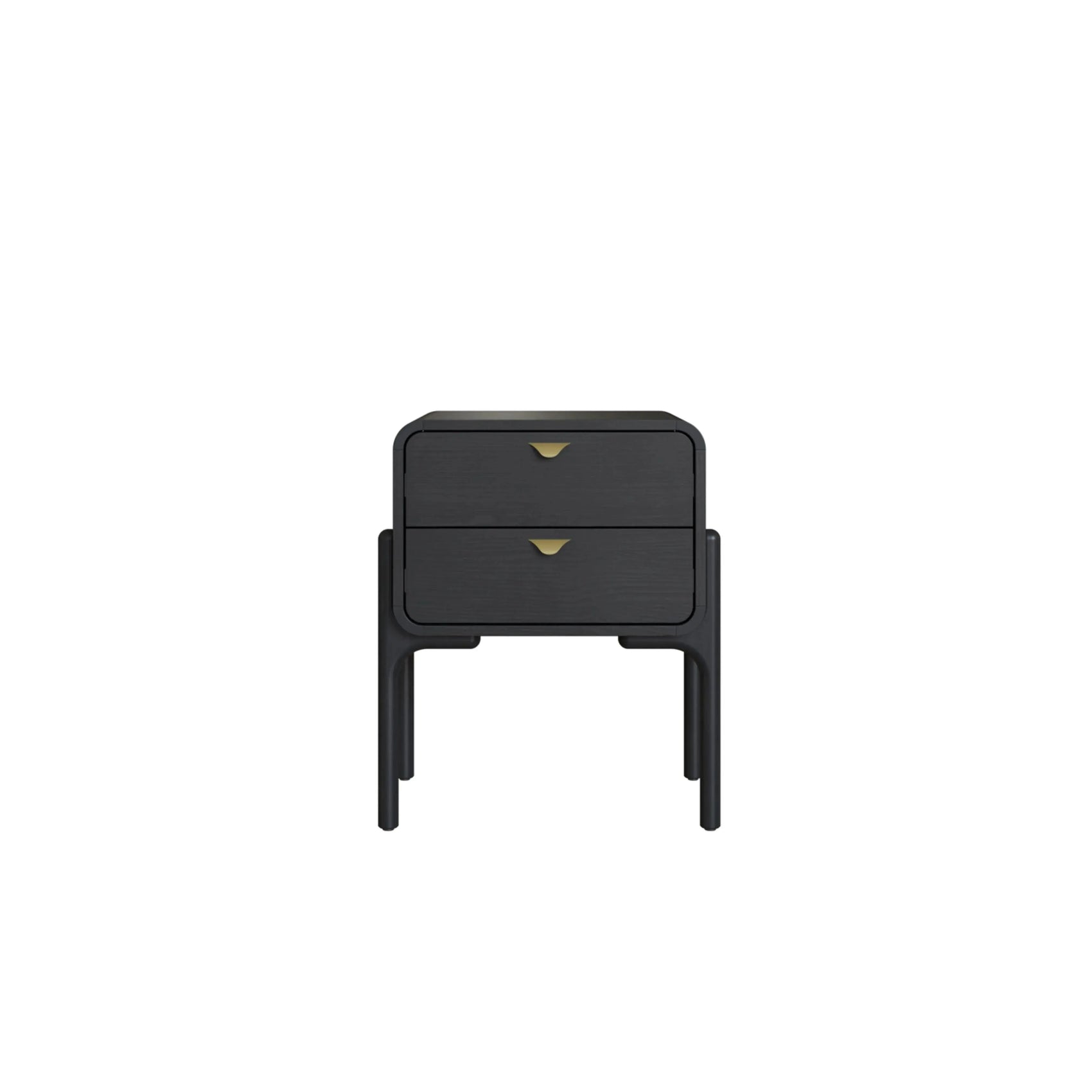 Mesa de Cabeceira Elise 2 Gavetas acabamento Nero com design contemporâneo e linhas limpas