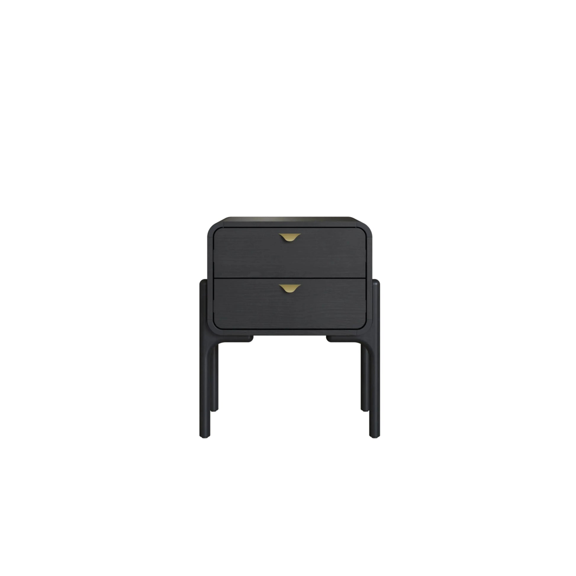 Mesa de Cabeceira Elise 2 Gavetas acabamento Nero com design contemporâneo e linhas limpas