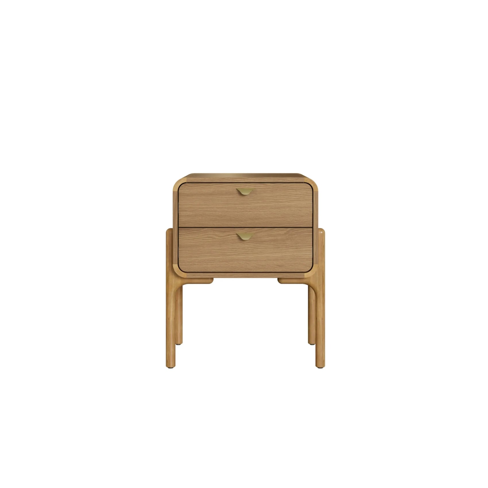 Mesa de Cabeceira Elise 2 Gavetas acabamento Hanover com design contemporâneo e linhas limpas