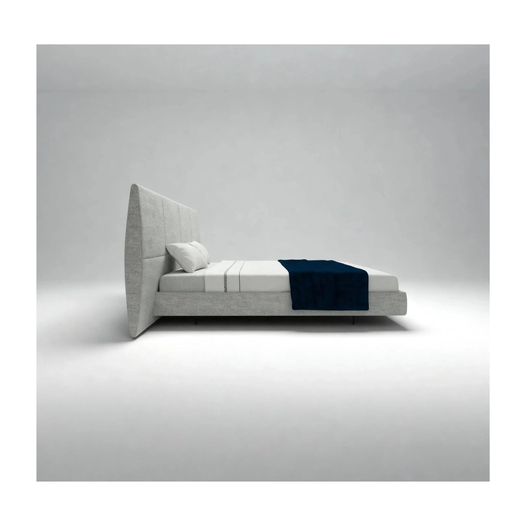 Cama Ellie – cama estofada com design limpo e despojado contemporâneo