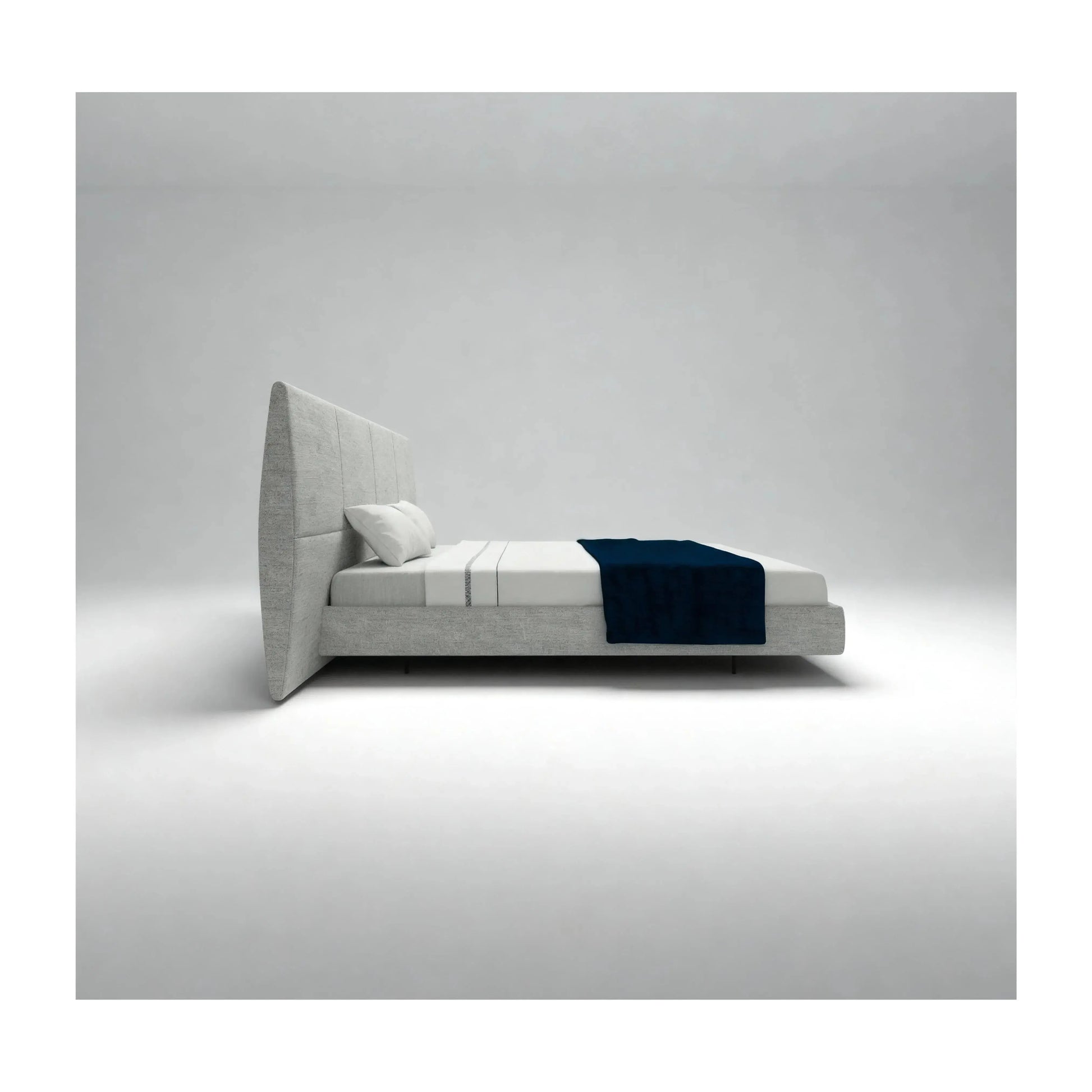 Cama Ellie – cama estofada com design limpo e despojado contemporâneo