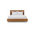 Cama Elodie – cama estofada com pés de metal e cabeceira alta de 112 cm