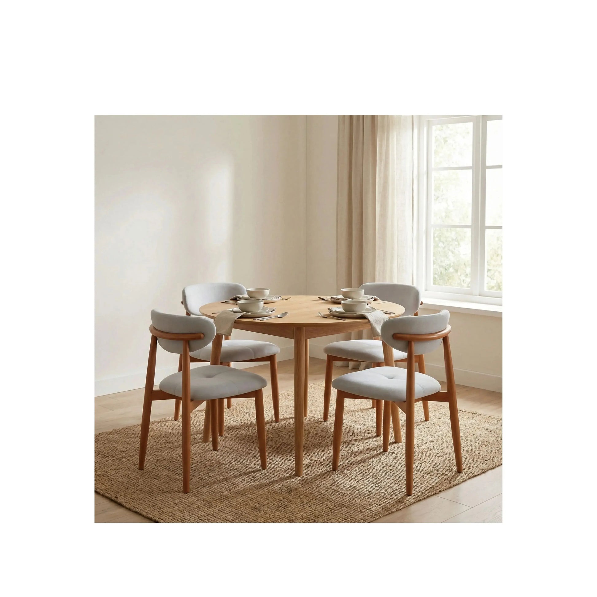 Cadeira Éloi – cadeira de jantar minimalista com linhas limpas e presença leve
