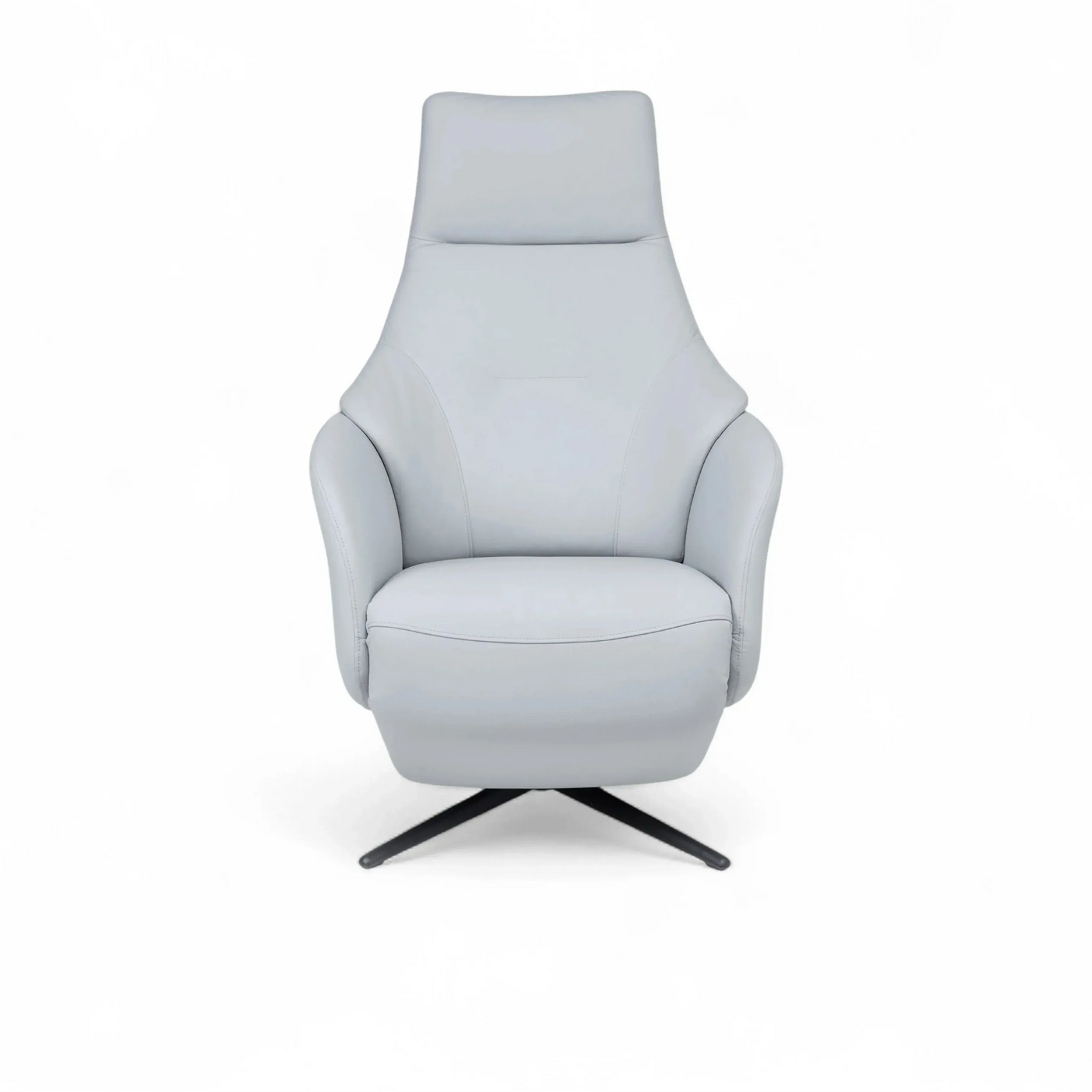 Poltrona Elétrica Evora – poltrona em couro prata com chaise elétrico e bateria autônoma