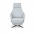 Poltrona Elétrica Evora – poltrona em couro prata com chaise elétrico e bateria autônoma