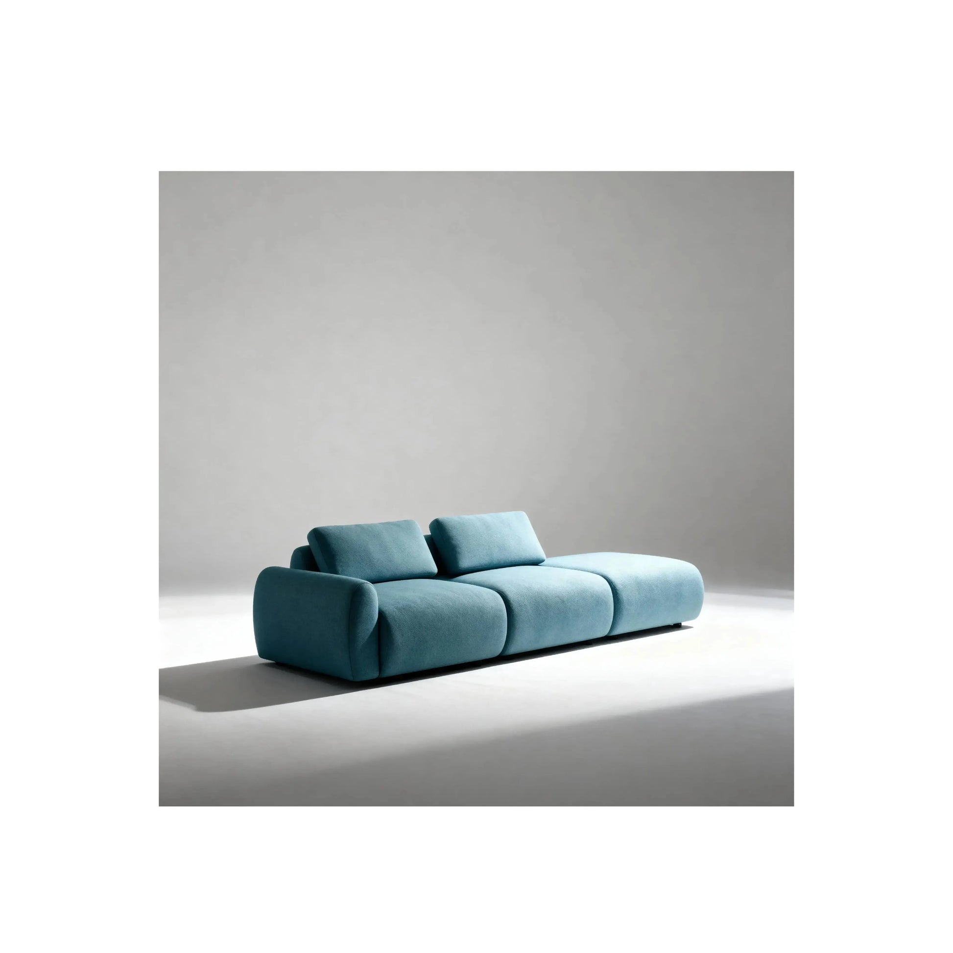 Sofá Ezio Noa Living – sofá minimalista com puff modular em 5 opções de tamanho