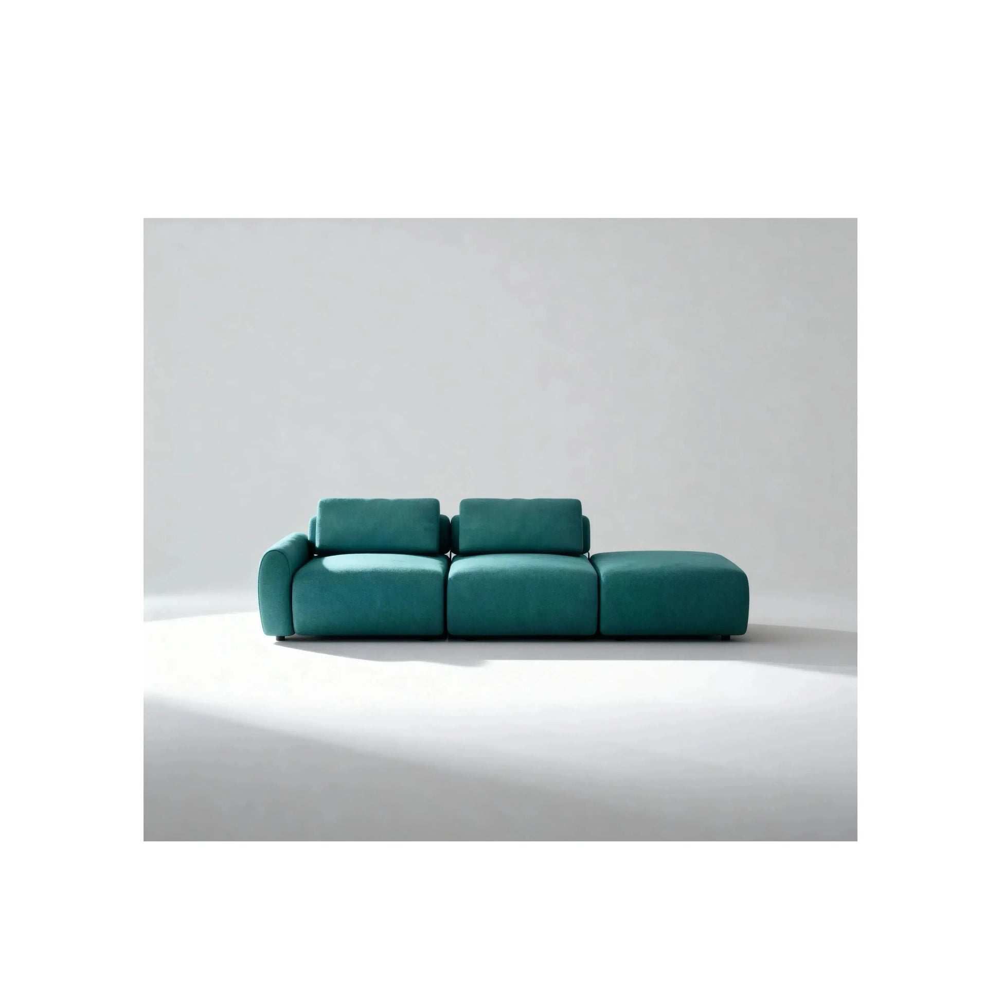 Sofá Ezio Noa Living – sofá minimalista com puff modular em 5 opções de tamanho