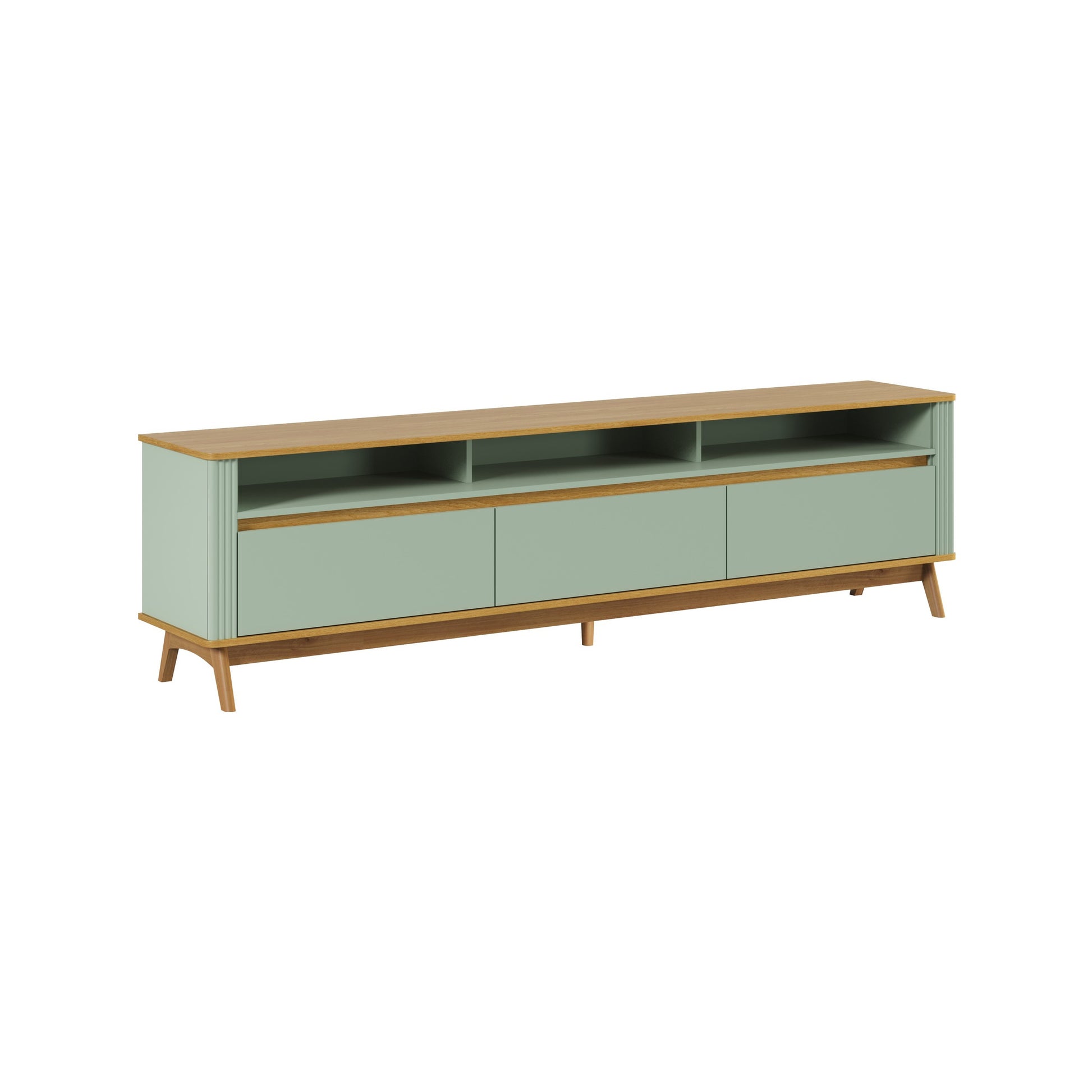 Rack de 3 gavetas no acabamento Verde Sage