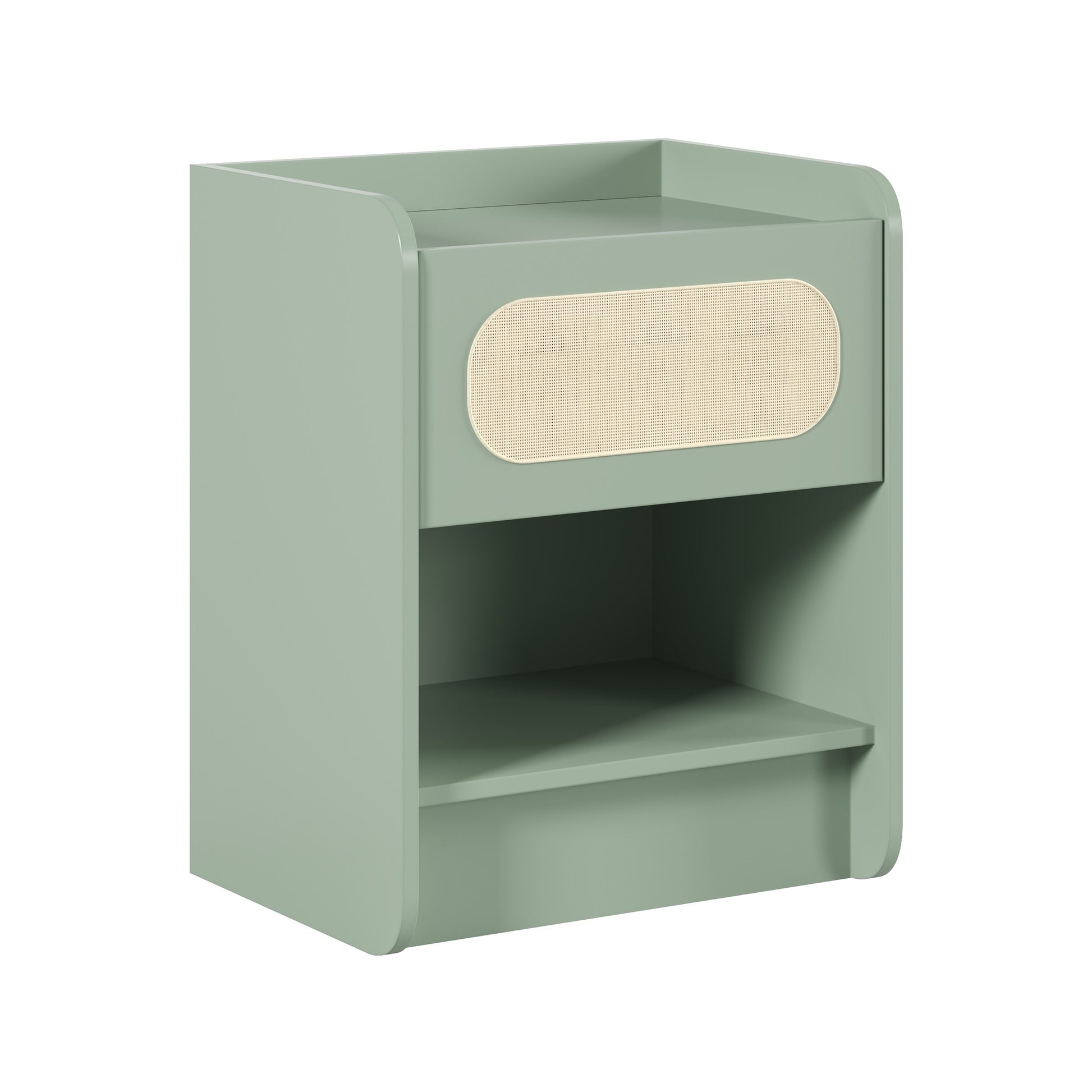 Mesa de cabeceira no acabamento Verde Sage