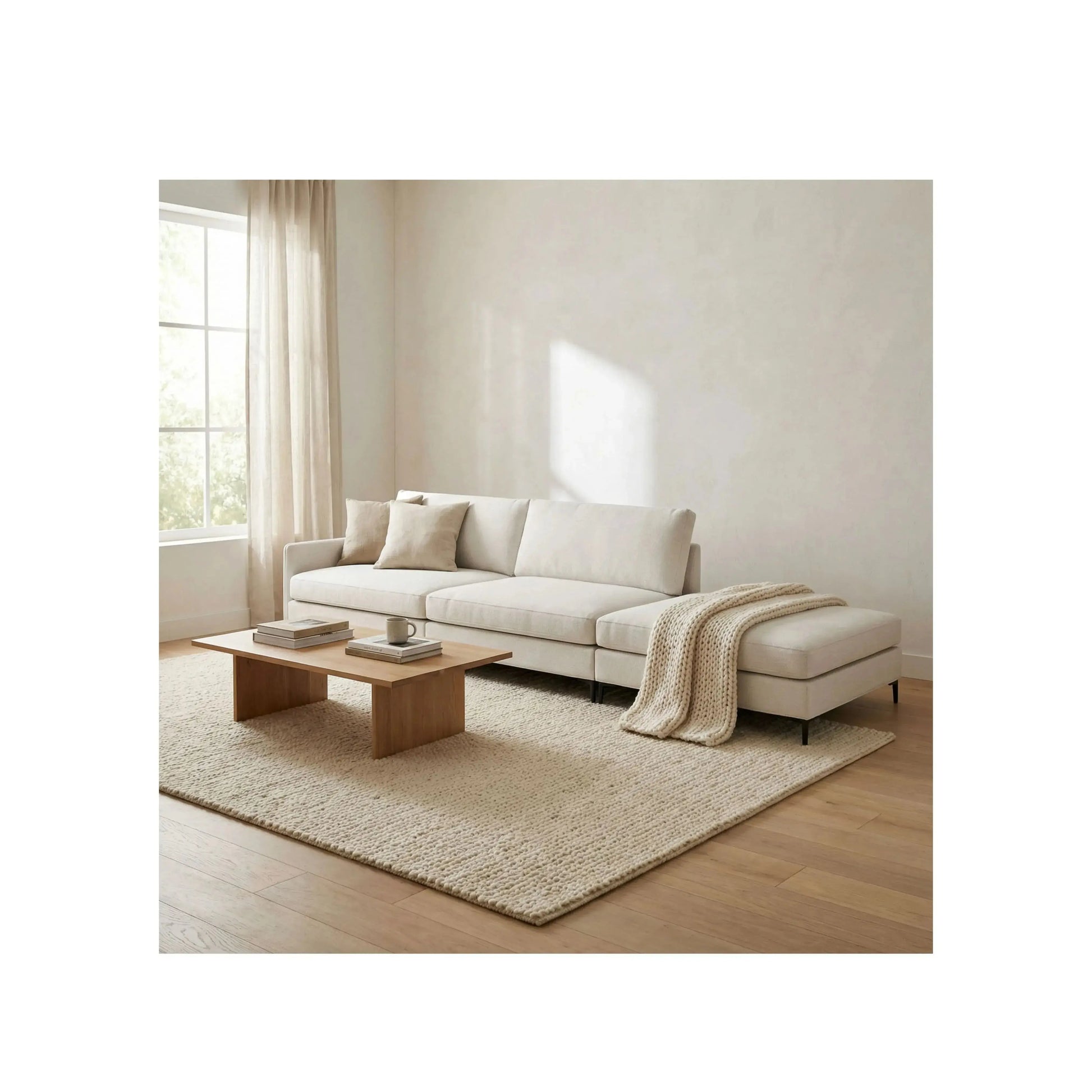 Sofá Living Fiorenza – sofá com braços discretos e assentos largos em espuma D-33