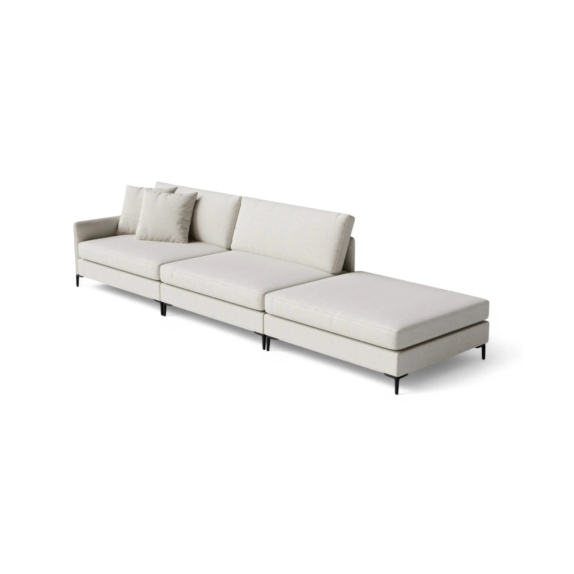 Sofá Living Fiorenza – sofá com braços discretos e assentos largos em espuma D-33