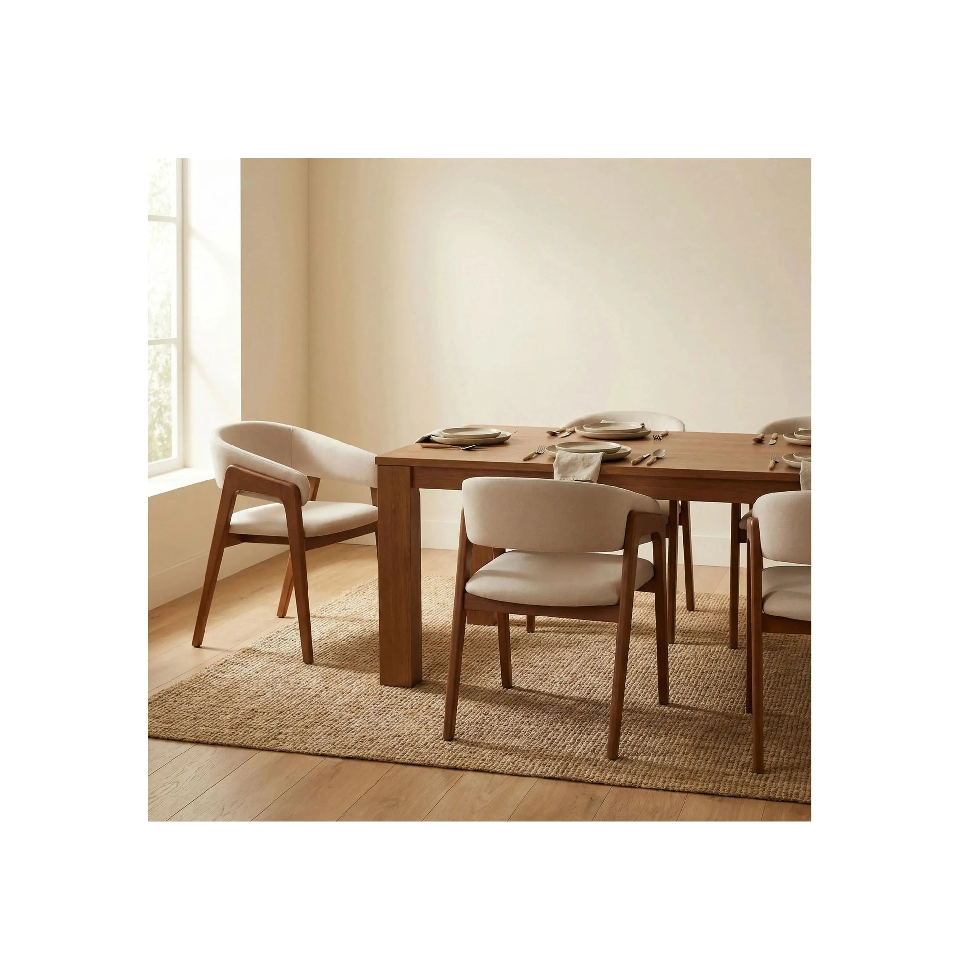 Cadeira Florença – cadeira de jantar com design clássico italiano e assento amplo