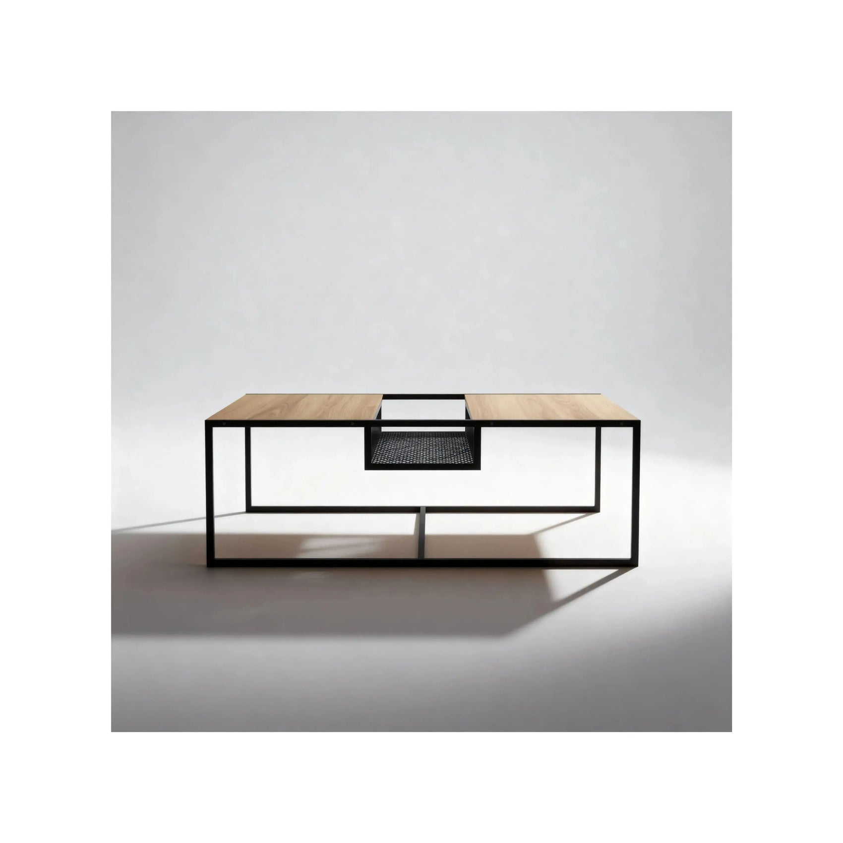 Mesa de Centro Forge metal e madeira – Artesano