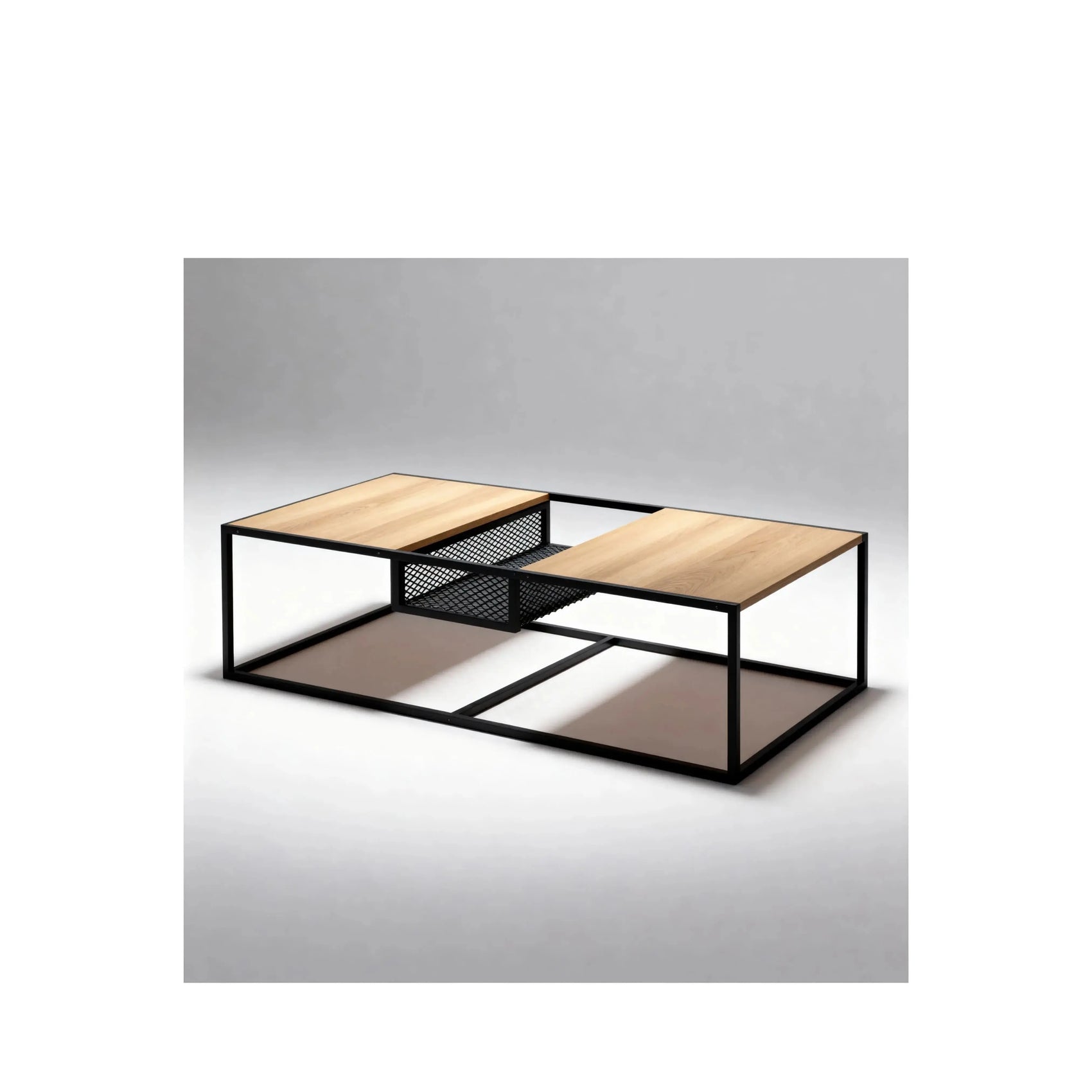 Mesa de Centro Forge metal e madeira – Artesano