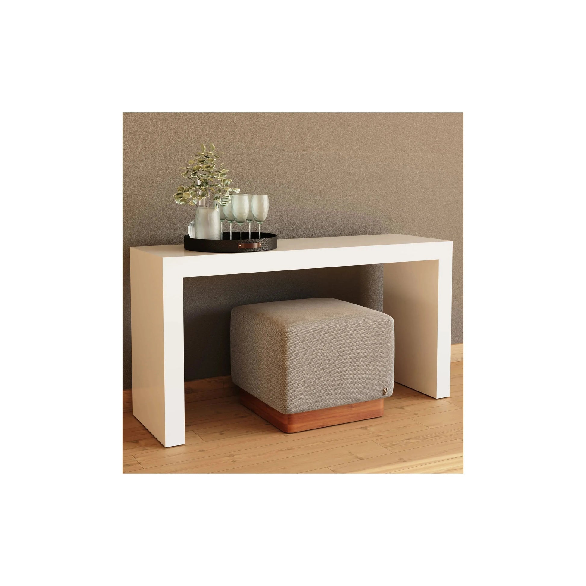 Puff Quadrado Liv – puff com geometria limpa e design versátil