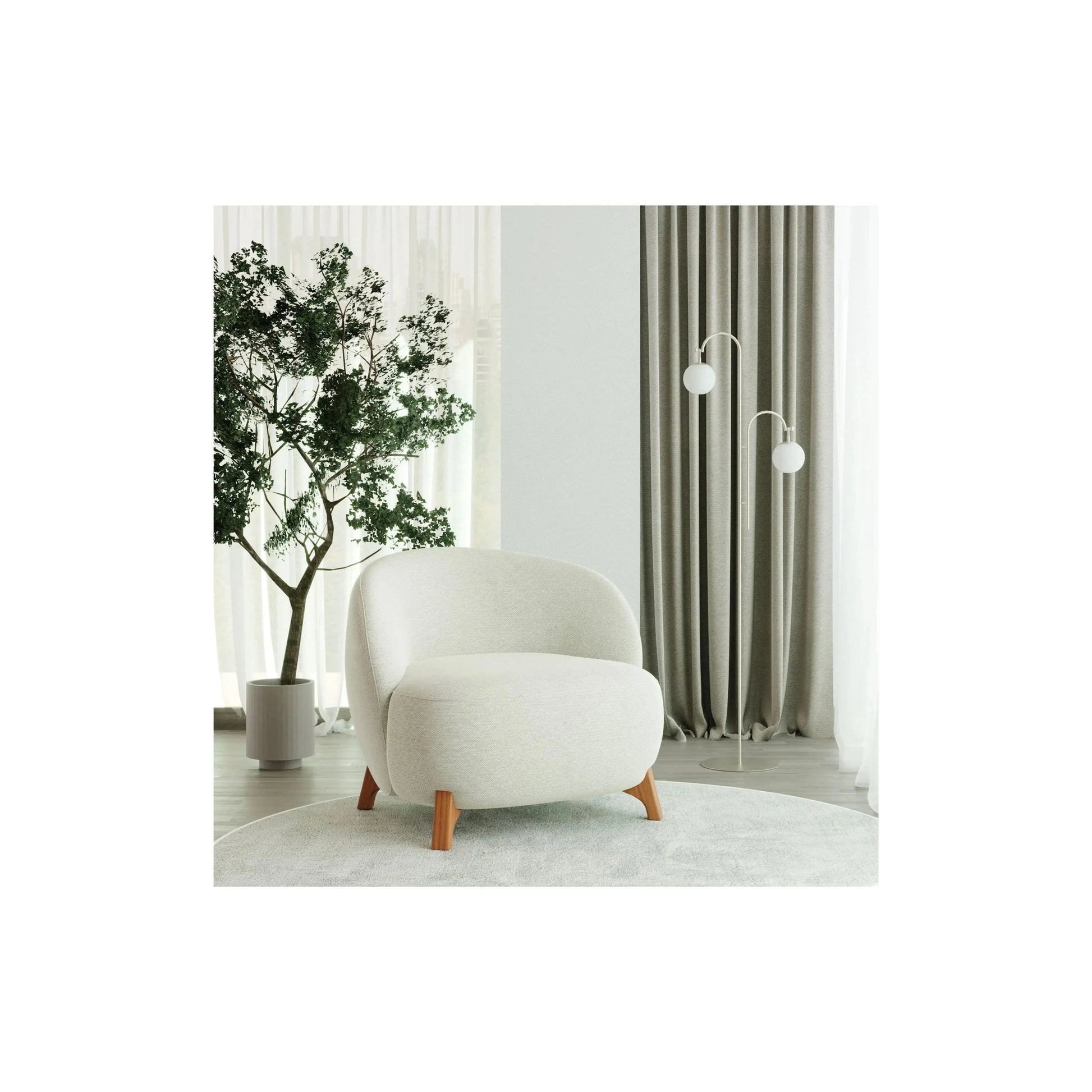 Poltrona Freya – poltrona com linhas suaves e design sofisticado atemporal