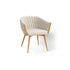 Cadeira Orla – cadeira de jantar com design orgânico e revestimento em bouclé