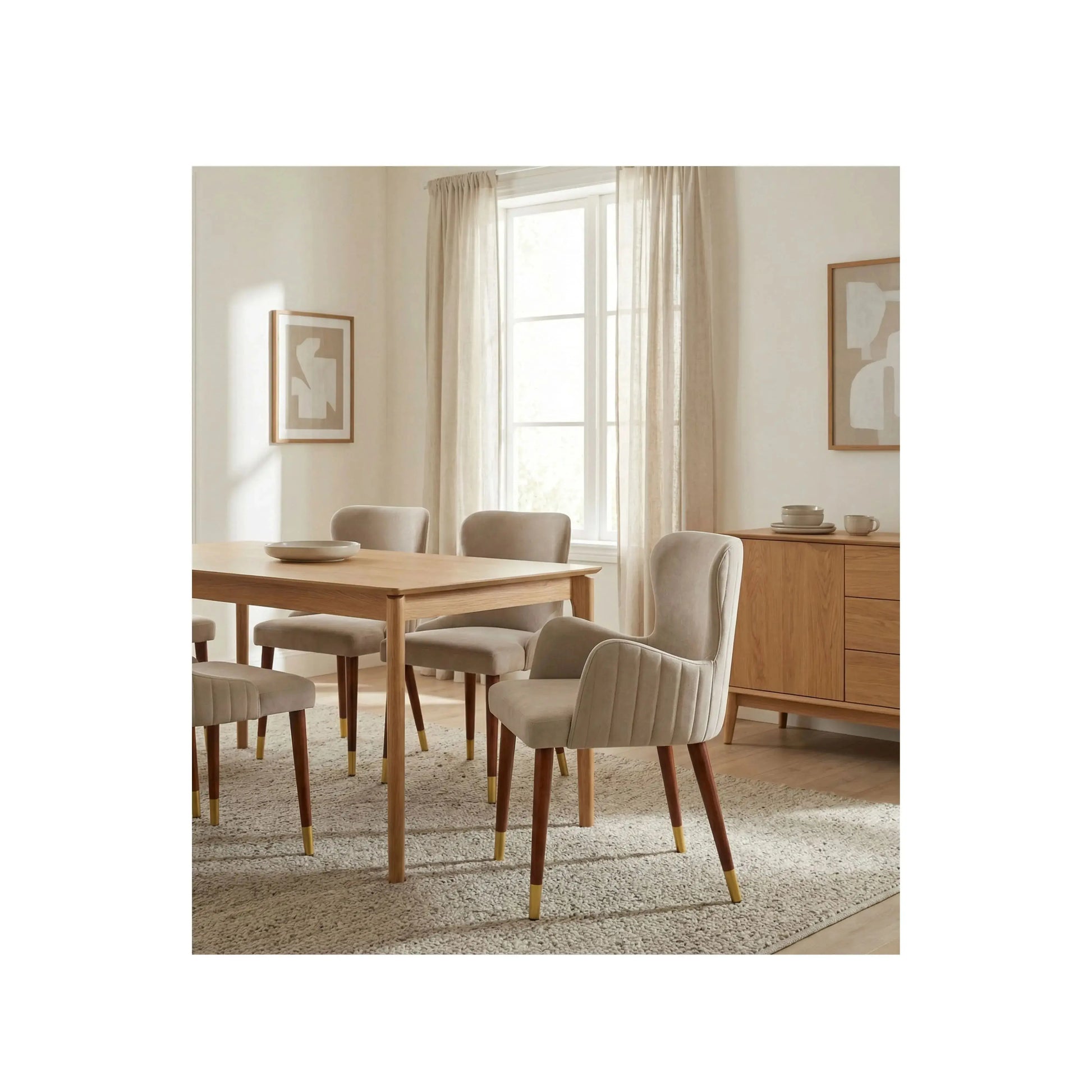 Cadeira Giardino com Braço – cadeira de jantar com braços integrados e design orgânico