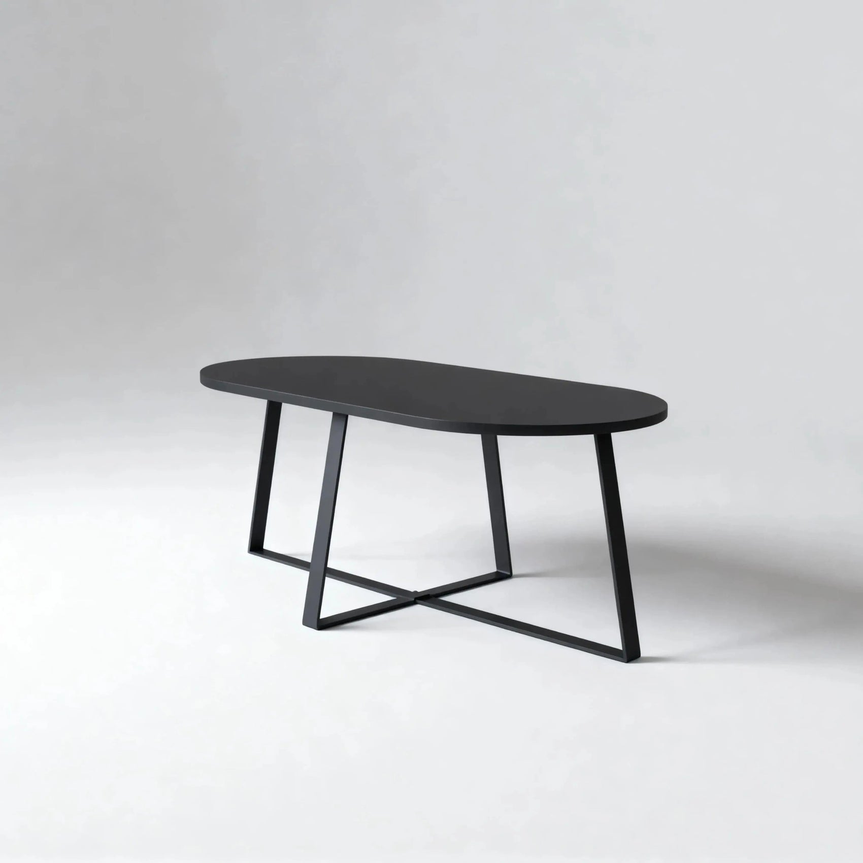 Horizon Interiores Zari black lacquered MDF coffee table with precise lines and a minimalist design.