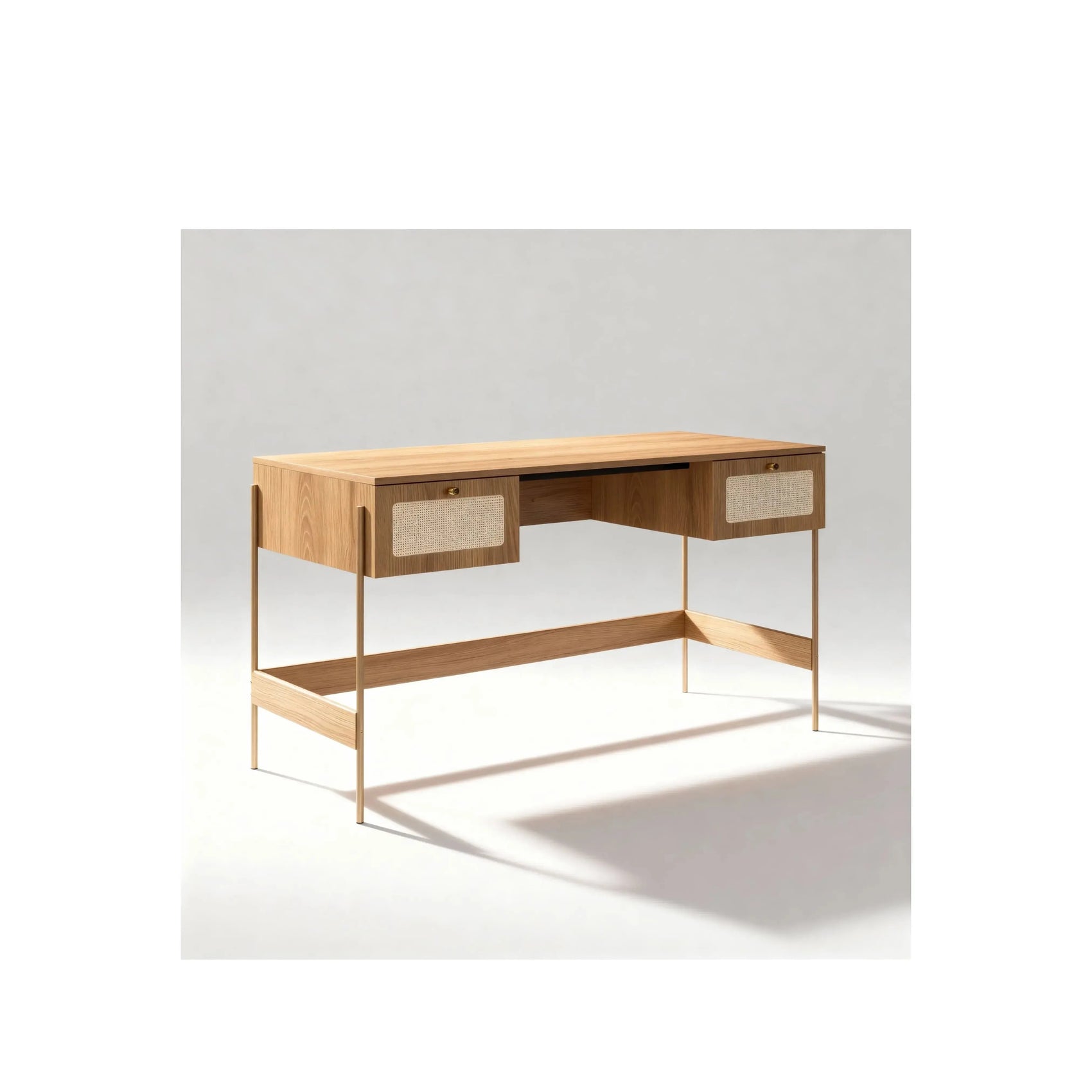 Escrivaninha Ipê Hanover pés metal – Artesano