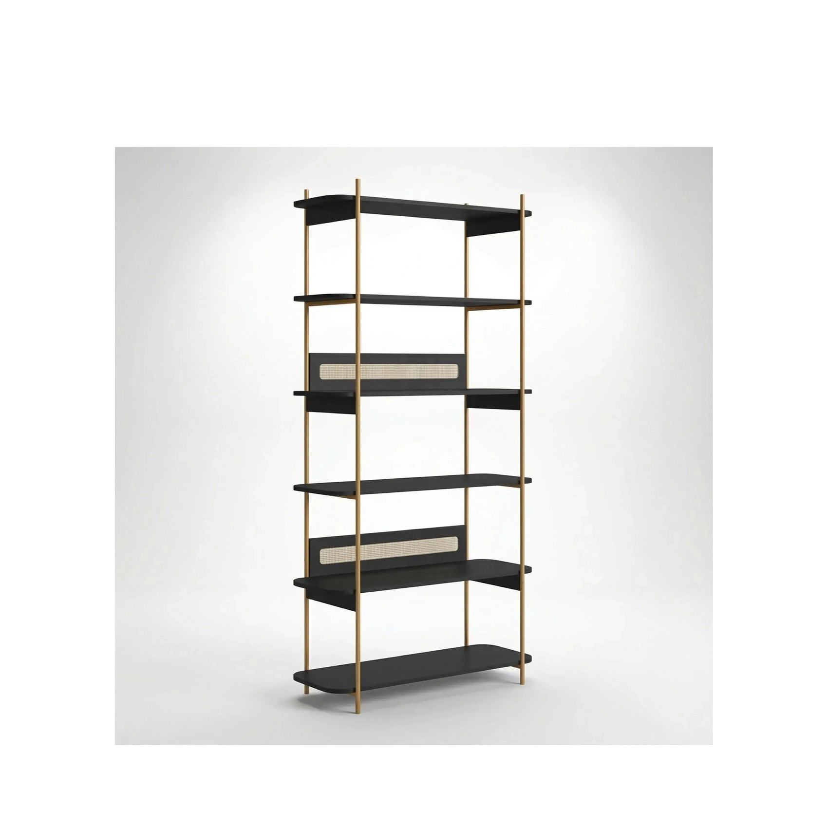 Estante Ipê Nero pés metal – Artesano