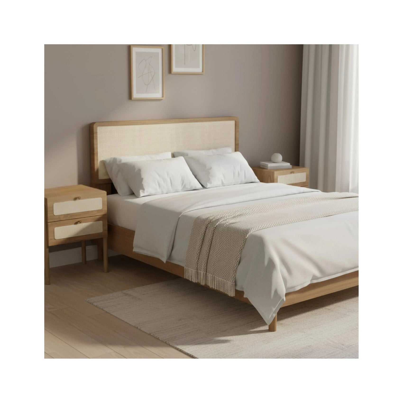 Mesa de Cabeceira Ipê 2 Gavetas Hanover – Artesano