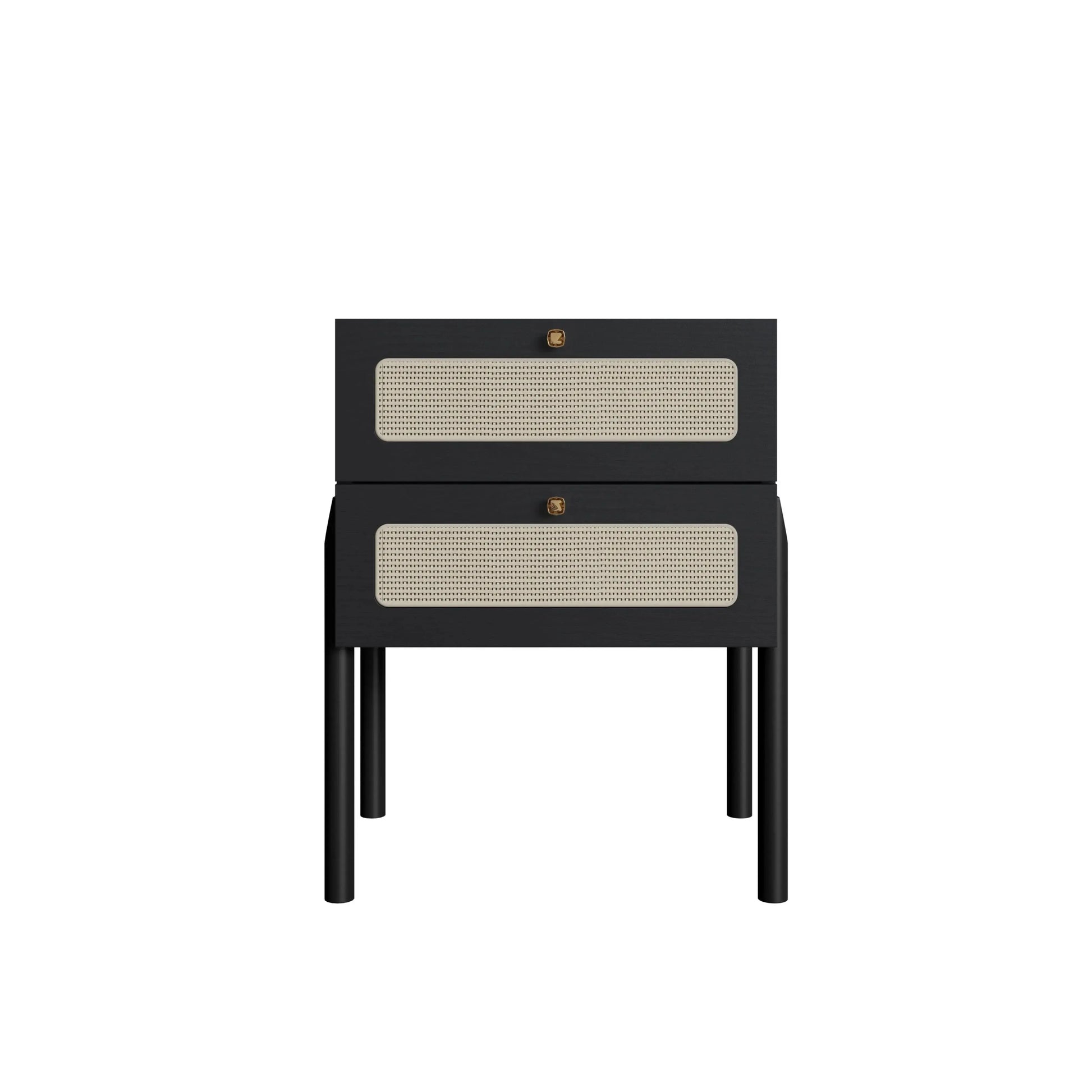 Mesa de Cabeceira Ipê 2 Gavetas Nero – Artesano