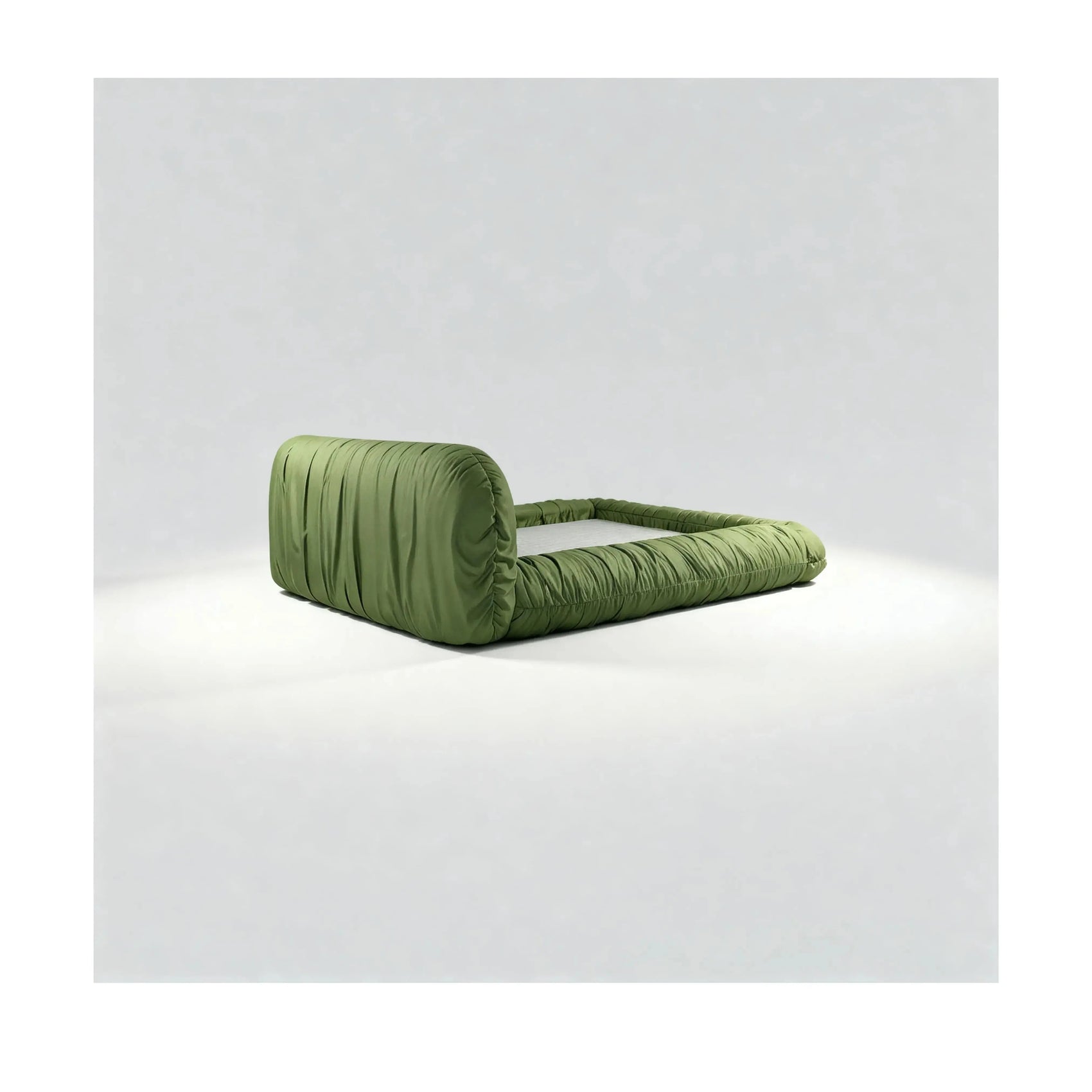 Cama Juno – cama estofada minimalista com linhas limpas e design sofisticado