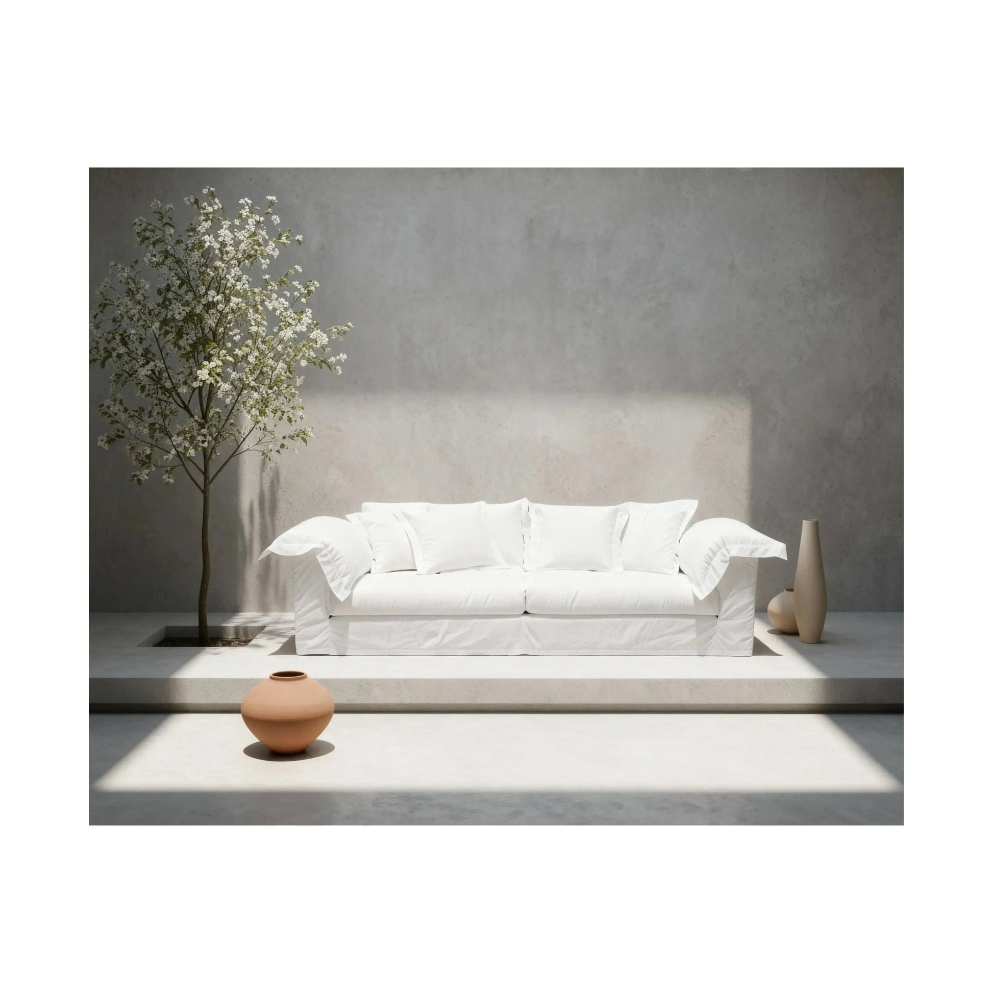 Sofá Kaia – sofá de design contemporâneo com espuma de alta densidade e acabamento refinado